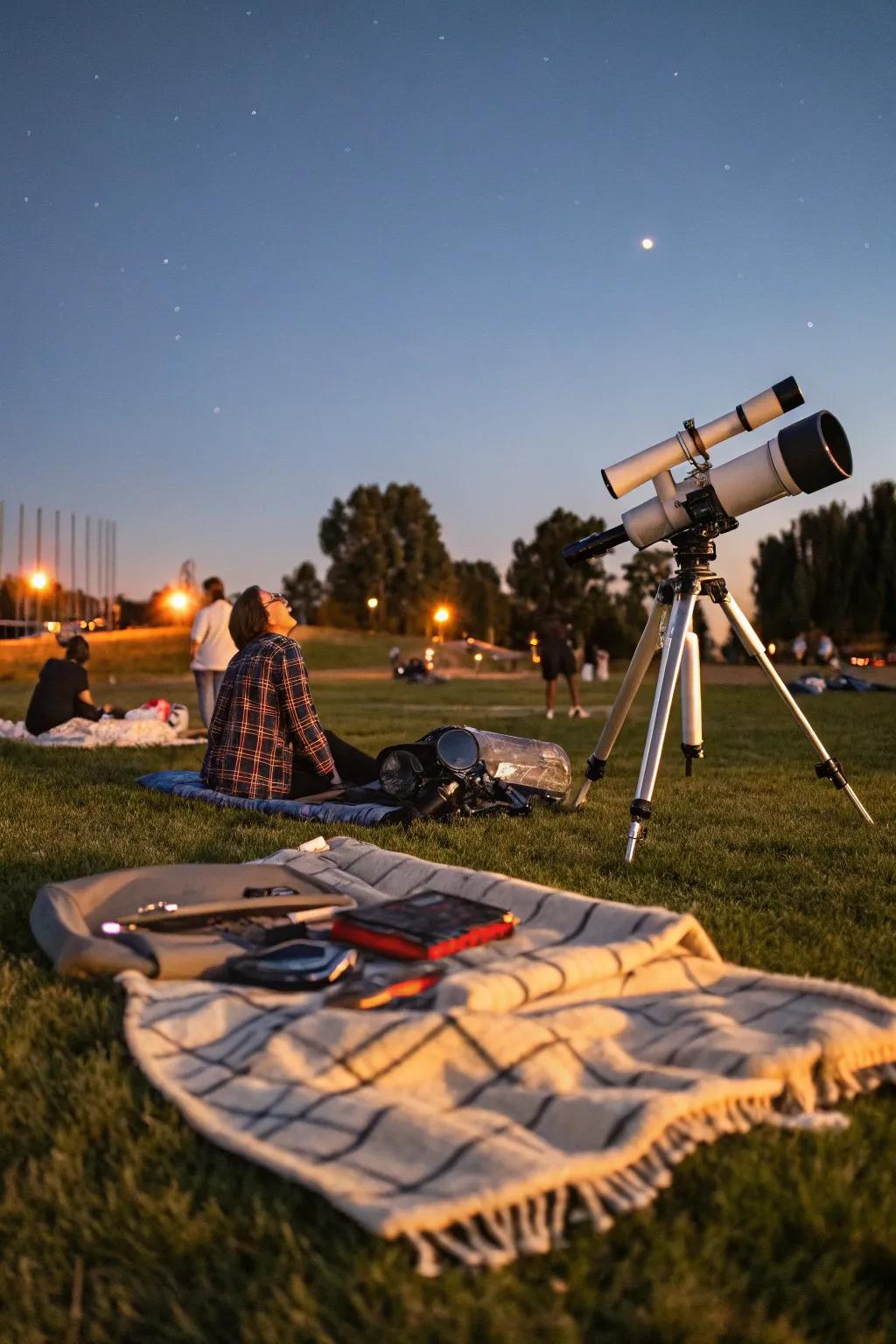 Gaze at the stars with a peaceful open-air sky viewing session.