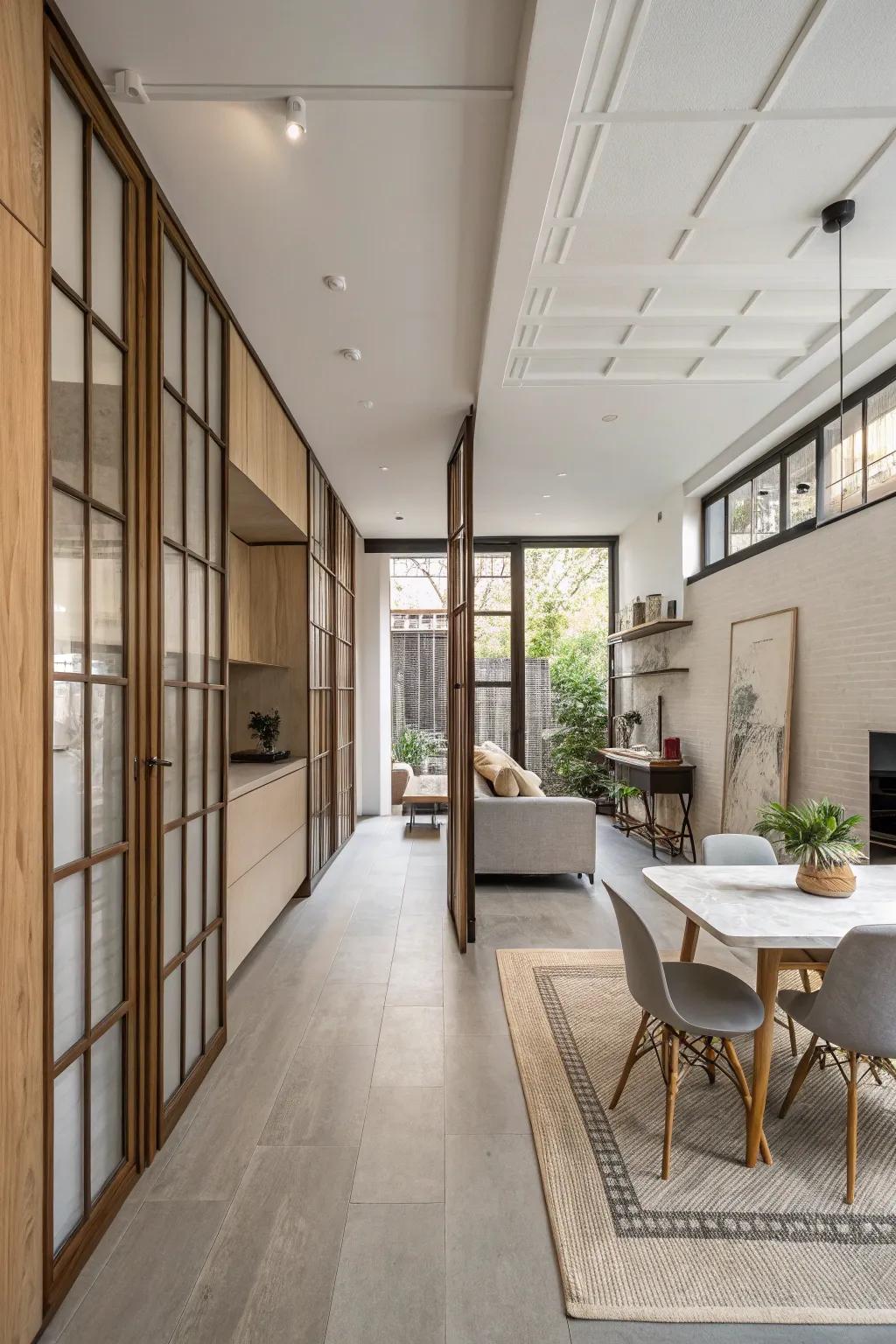 Partitions provide privacy and adaptability in open settings.