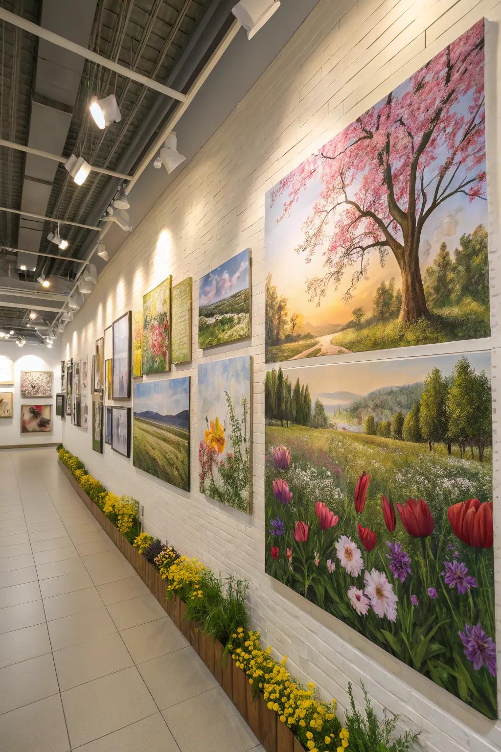 Artwork influenced by nature pulls the outside in.