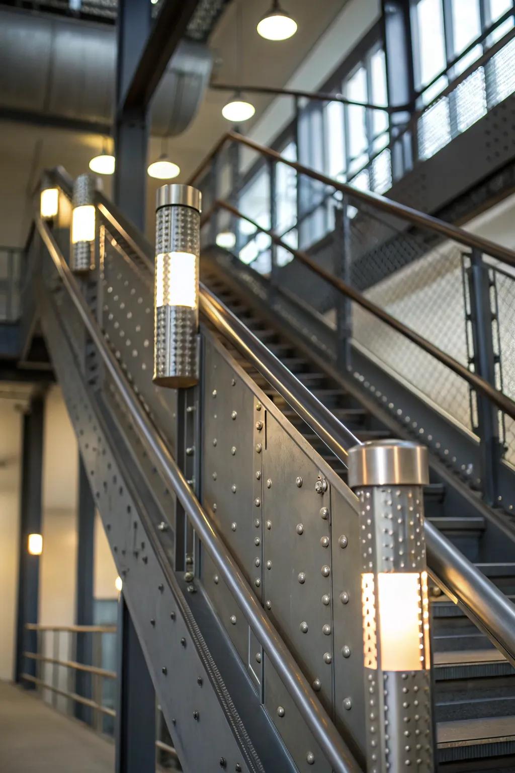 Metal trim introduces a polished, industrial sharpness.
