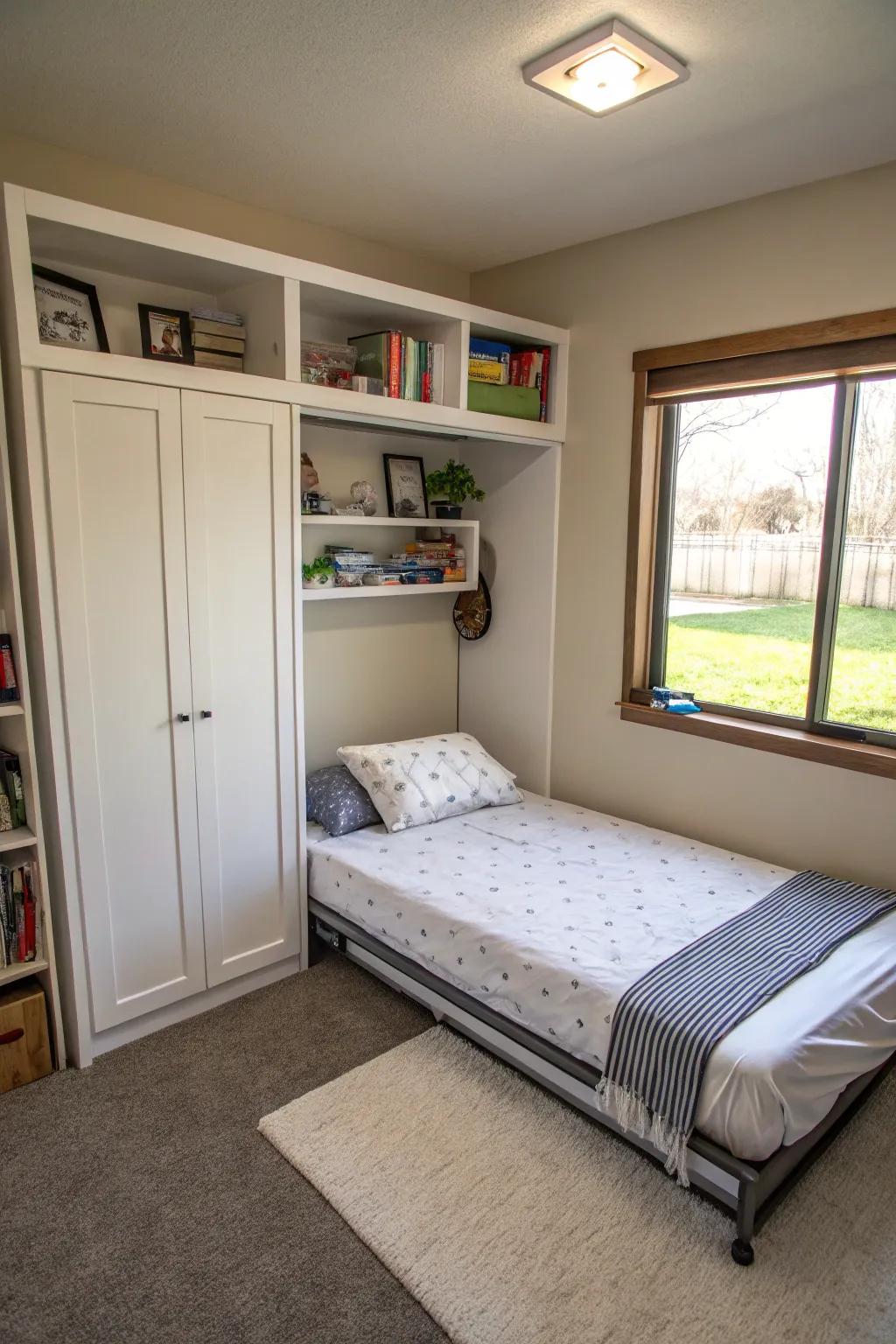 Retractable beds are ideal for maximizing floor space.