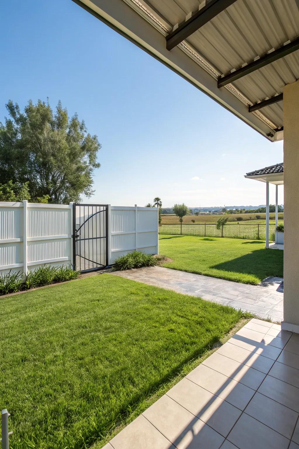 Gliding segment gates provide ease and flexibility.