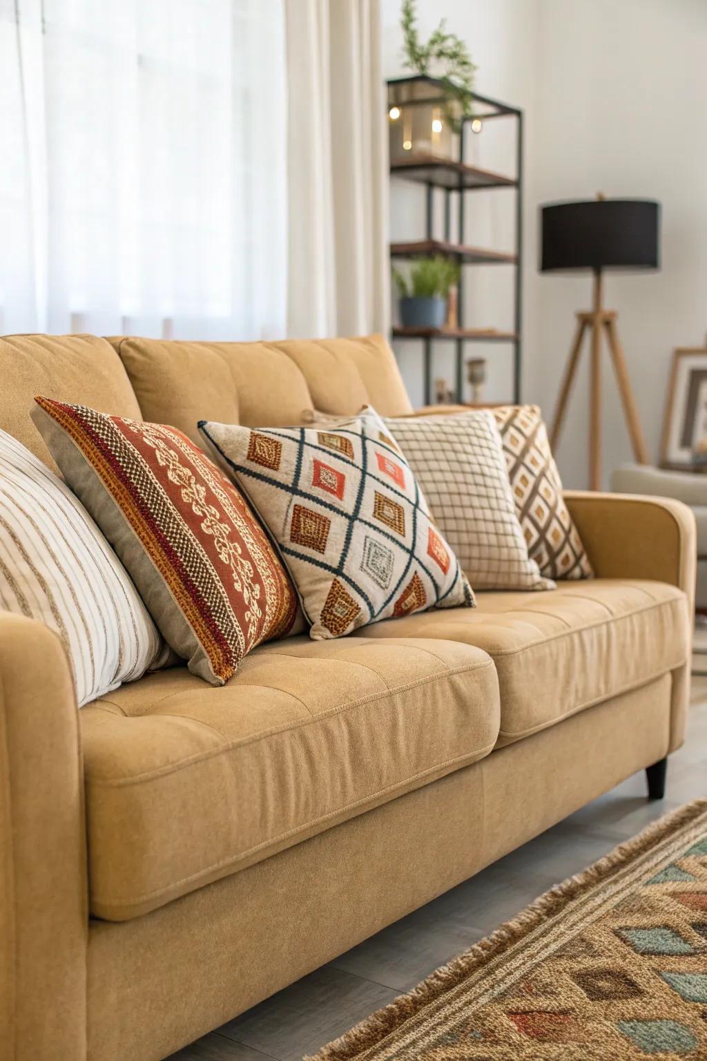 Asymmetry contributes a casual and welcoming charm to your area.