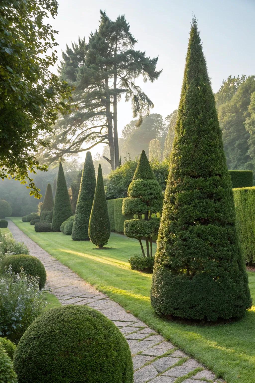 Convert your garden into a gallery with Evergreen sculptures.