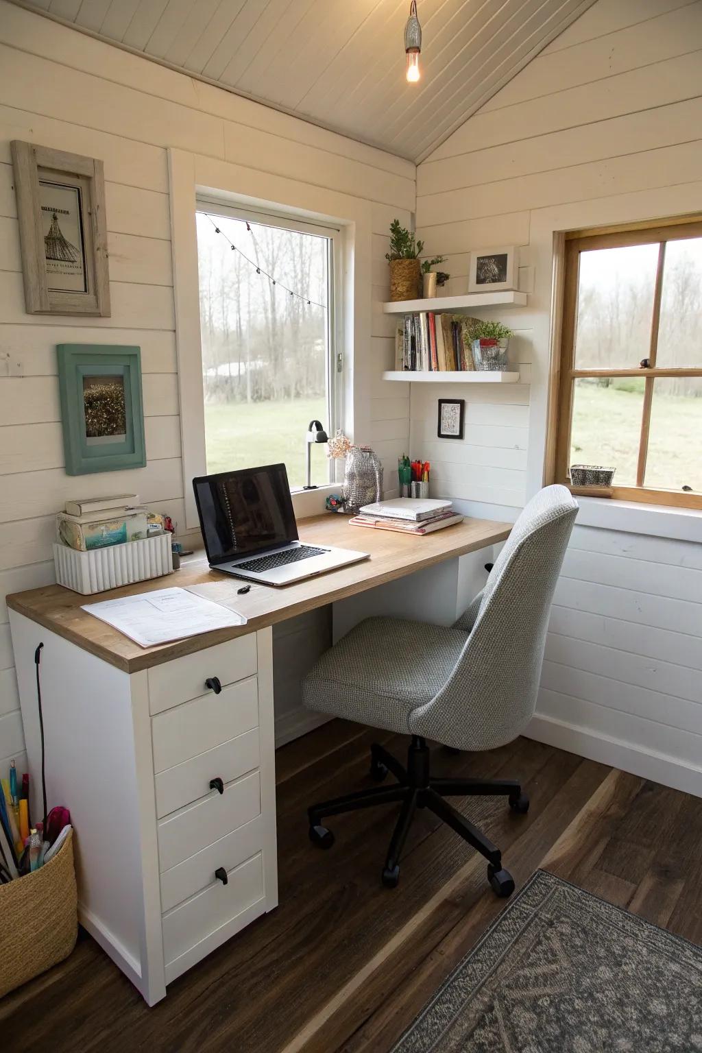 Supportive chairs are crucial for ensuring comfort and efficiency in compact offices.