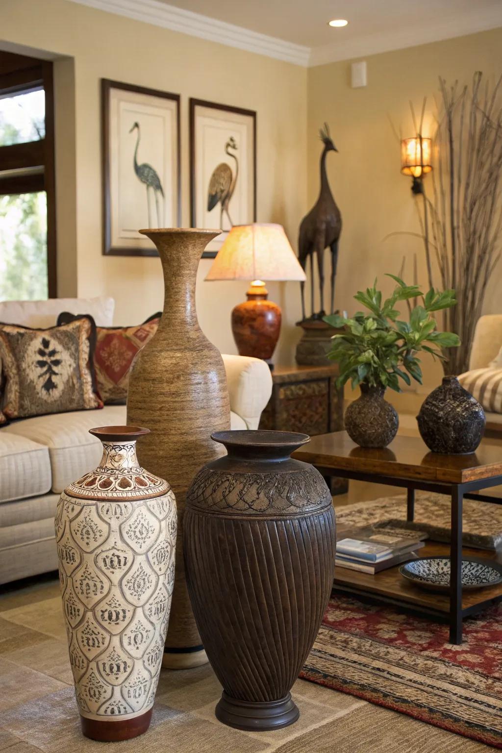 Decorative elements that infuse the room with personality.