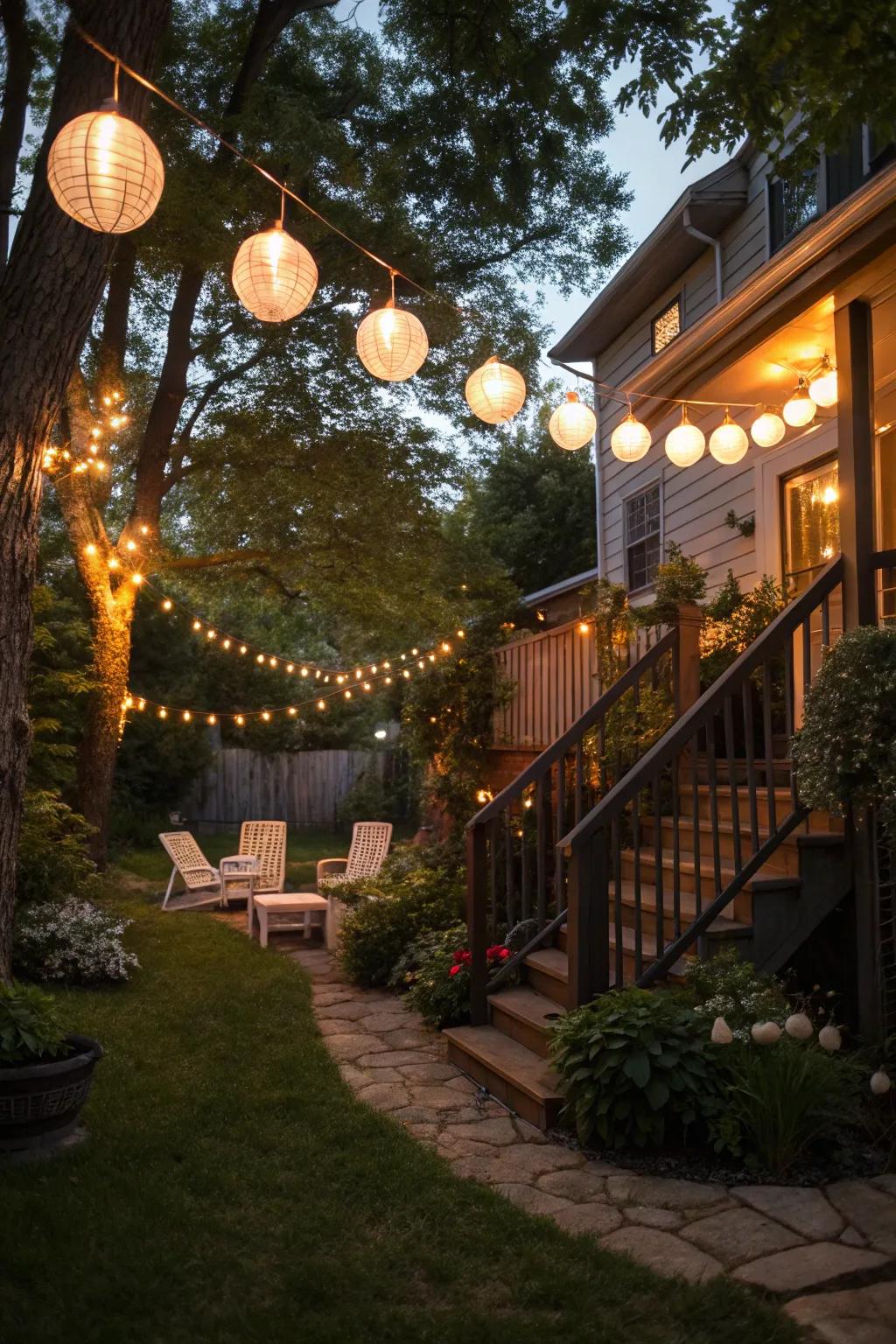 Subtle lighting enhances the mood of your garden after nightfall.