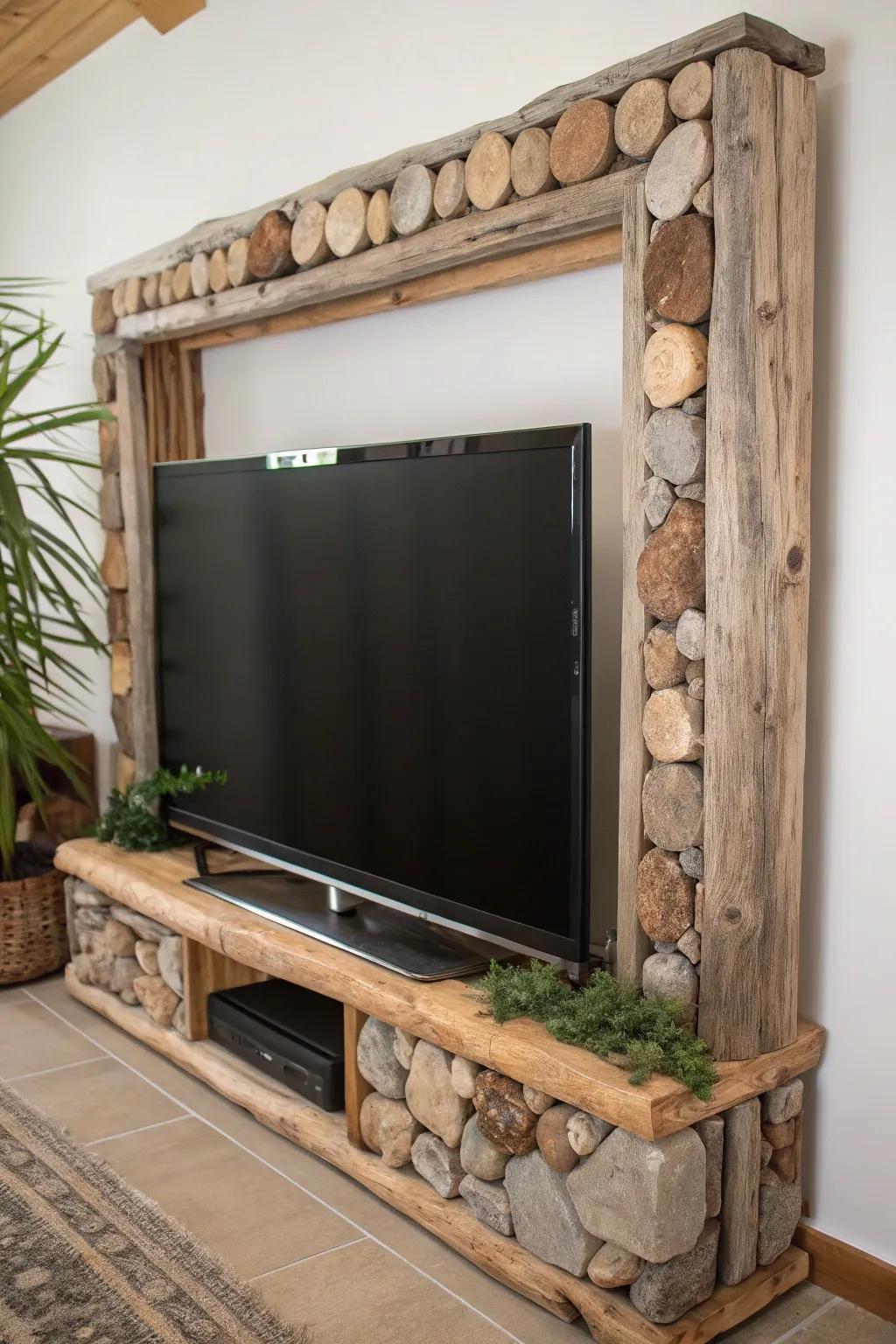 Bring the serenity of nature indoors with a nature-themed TV frame.