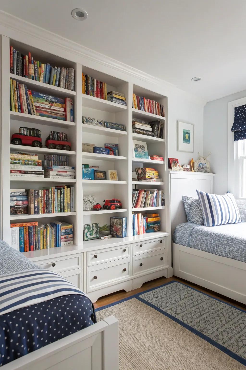 Maximizing upward space with tall literature racks