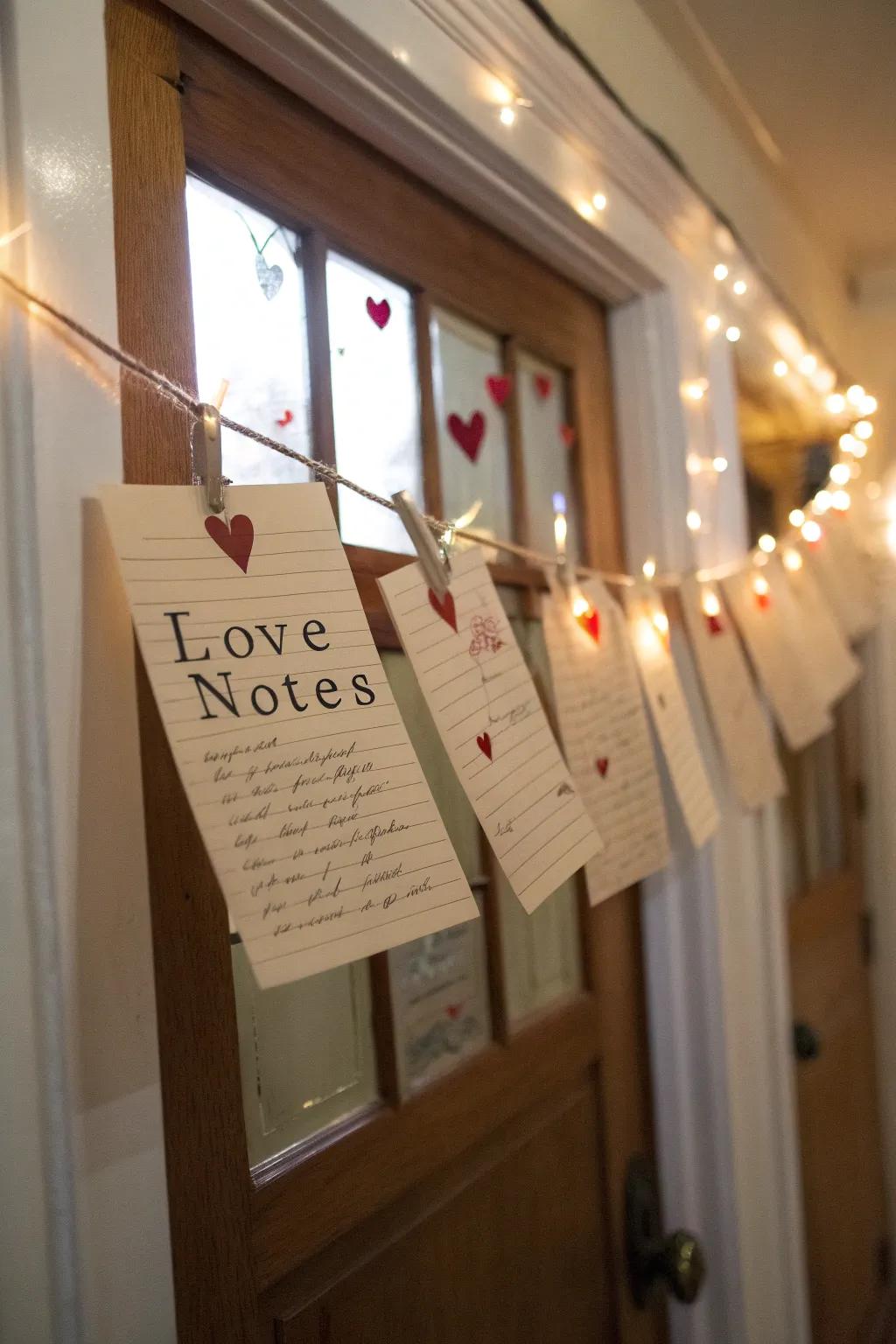 Express your love through a garland of heartfelt notes.