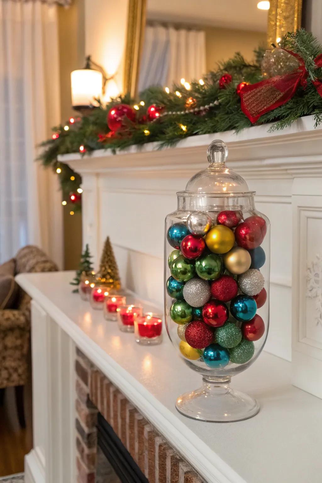 Celebrate the time with accessories as vase fillers.