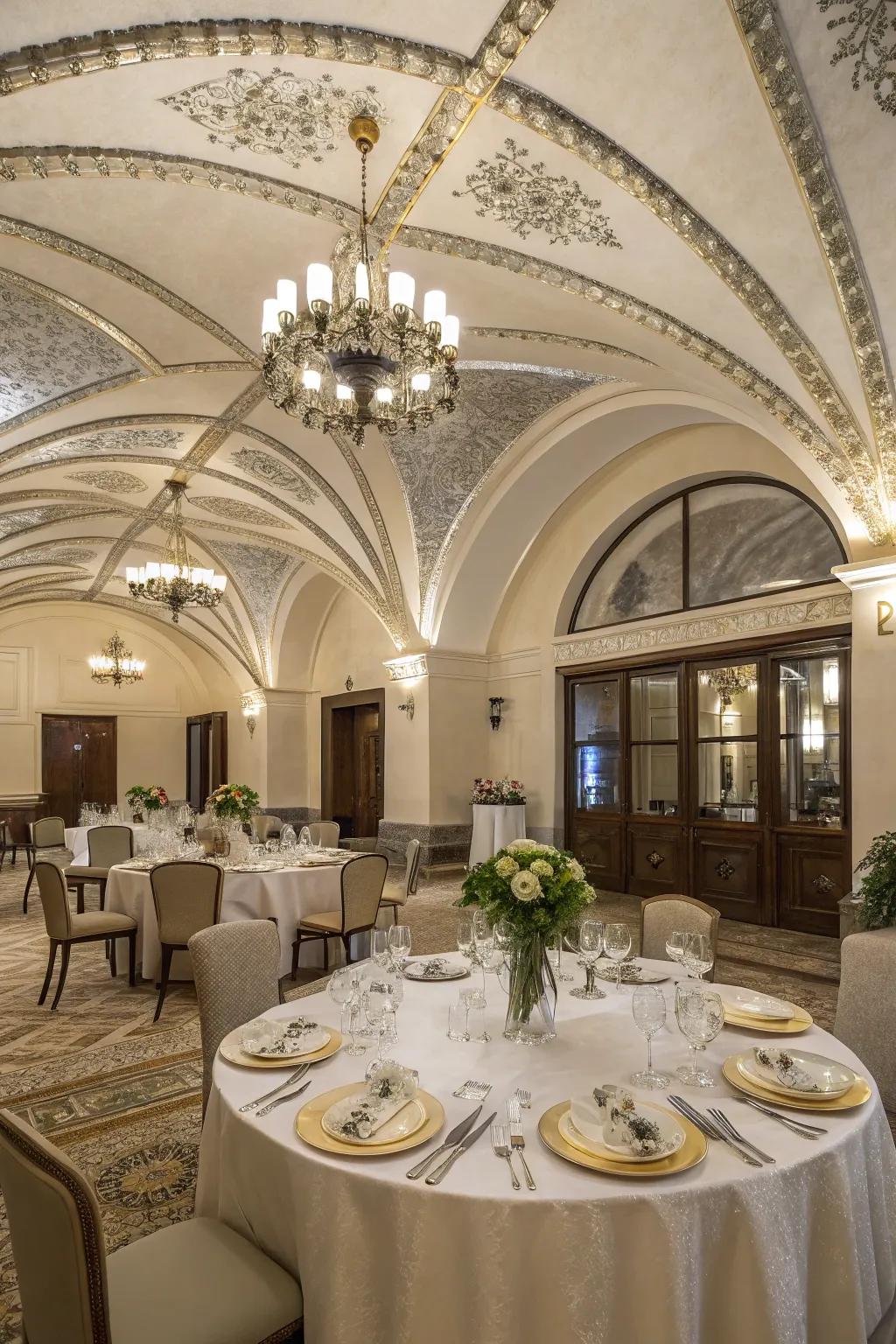 Metallic features add a touch of opulence and elegance.