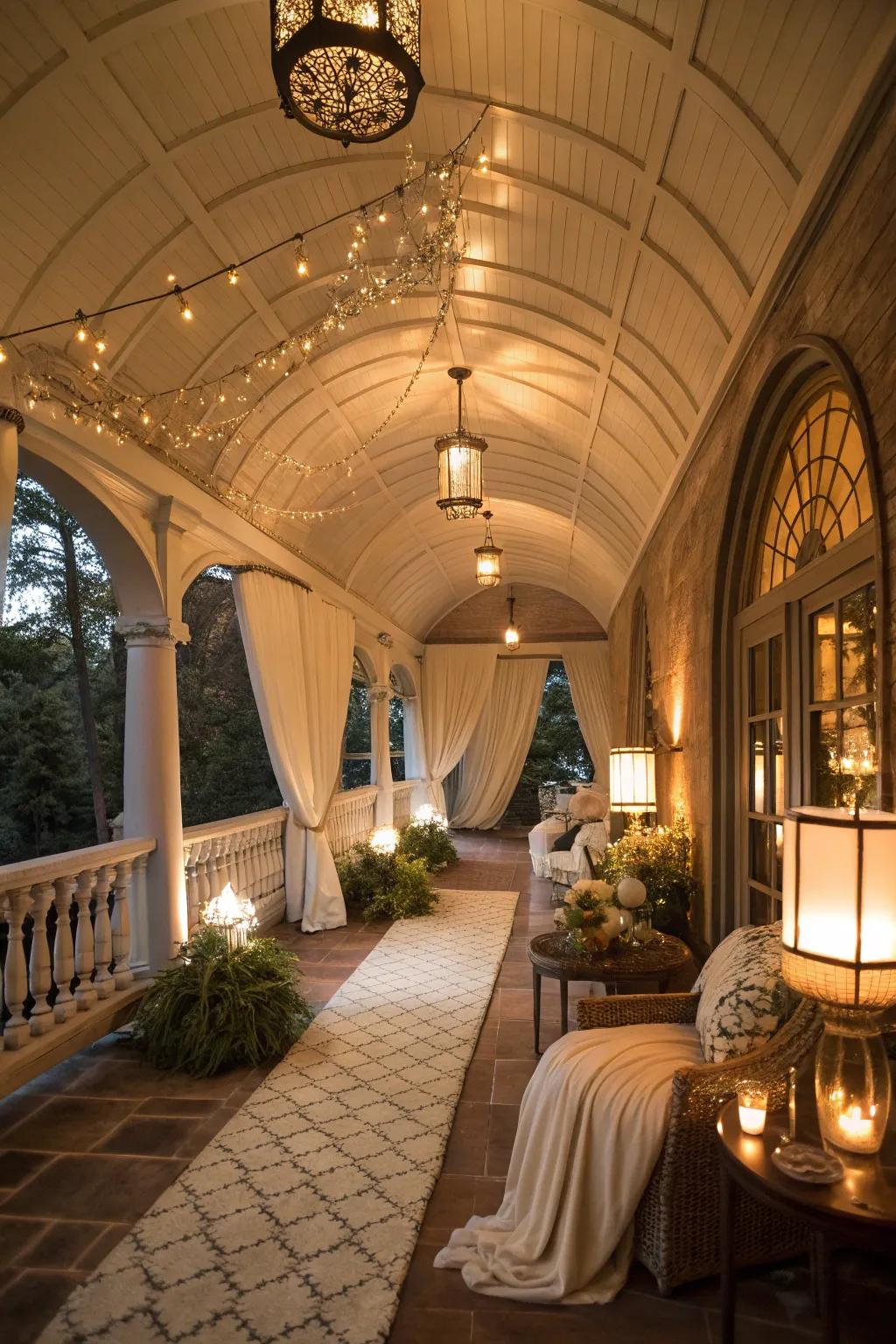 Make a statement using a rounded vaulted ceiling.