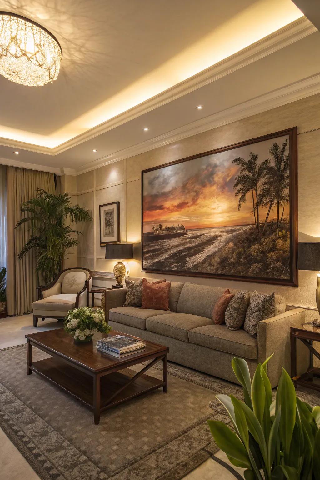 Grand art makes a powerful impression in any living space.