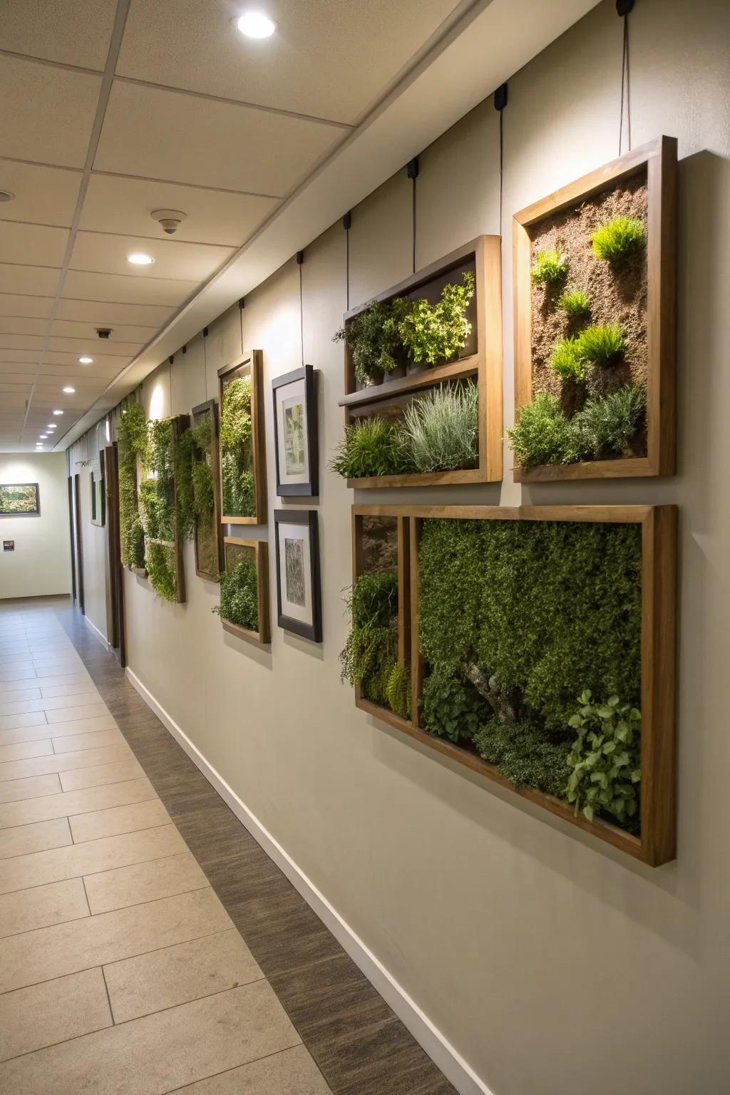 Alive portrayal housings transform flora into creations of artwork.