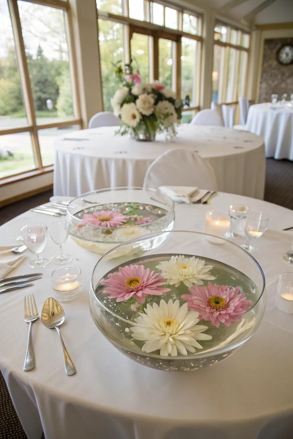 Drifting blooms shape a soothing, stylish centerpiece.