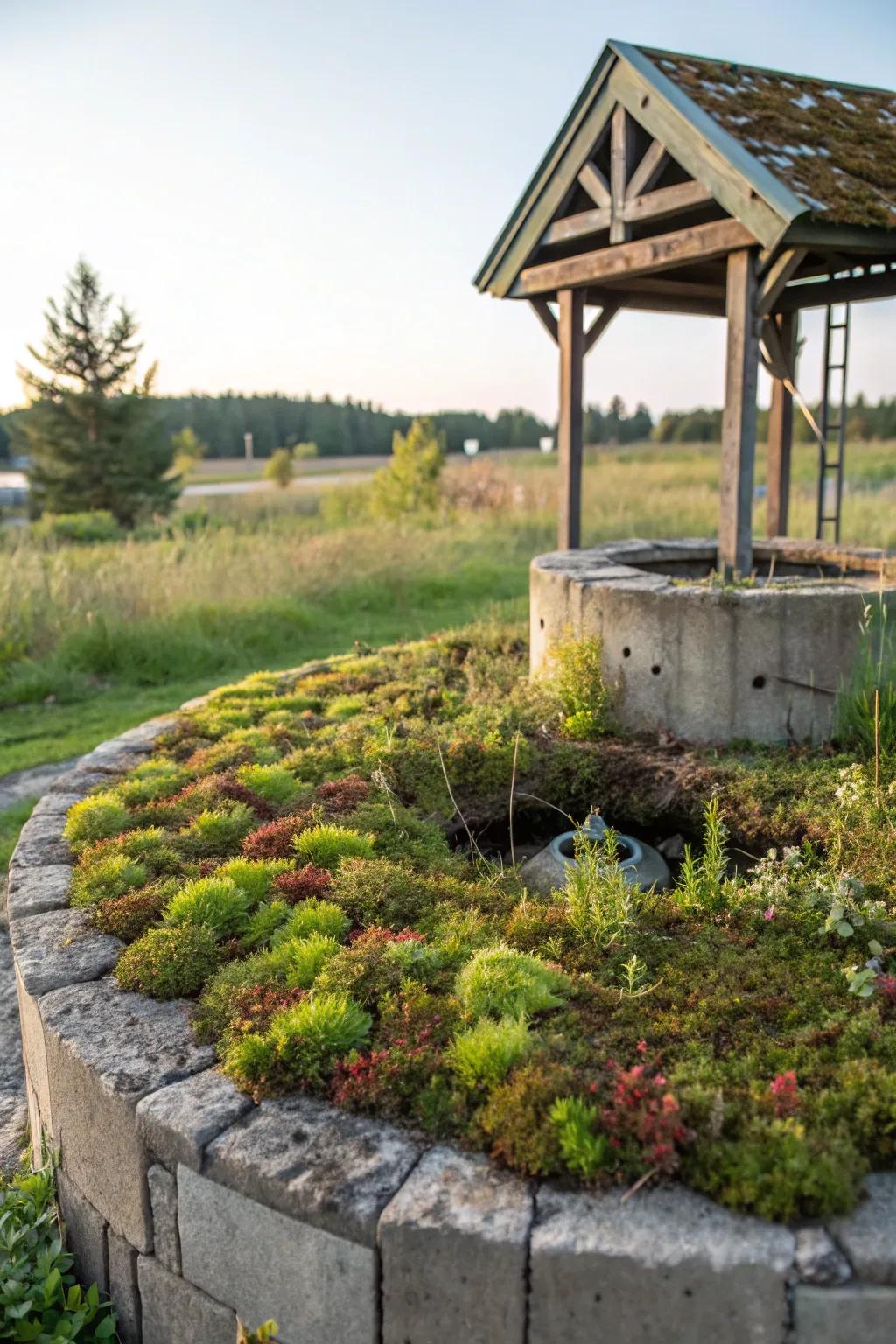 A dynamic canopy transforms this surface feature into an eco-conscious attribute.