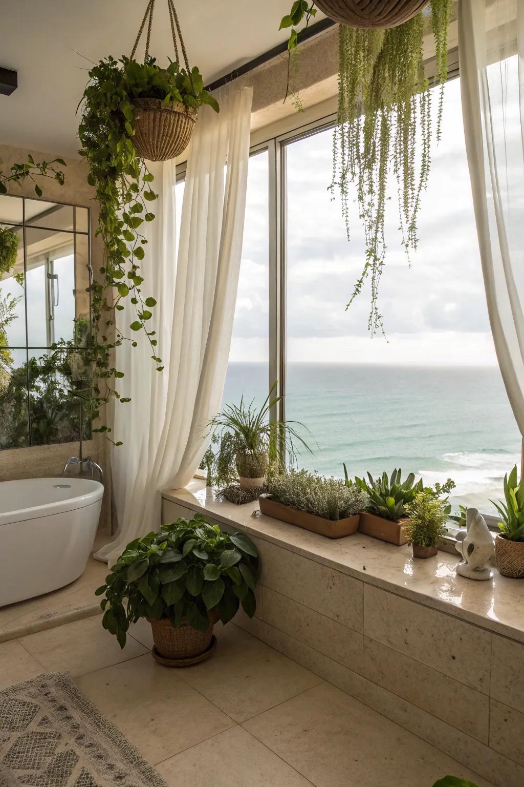 Greenery connects the indoors with the outdoors.