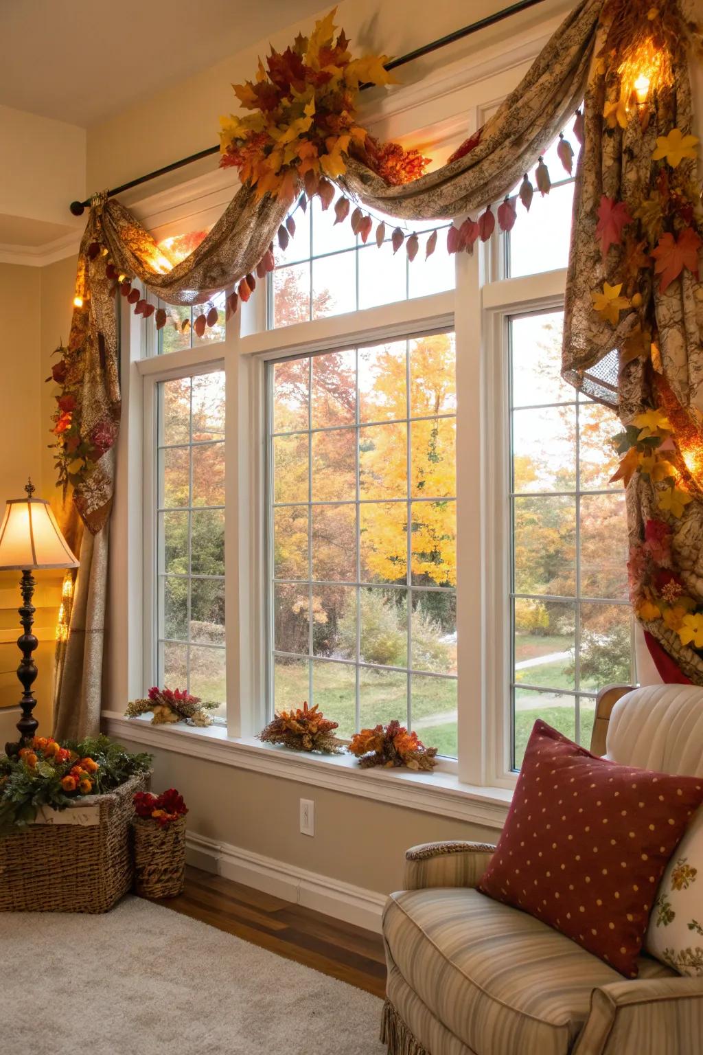 Reflect the seasons with themed scarves.