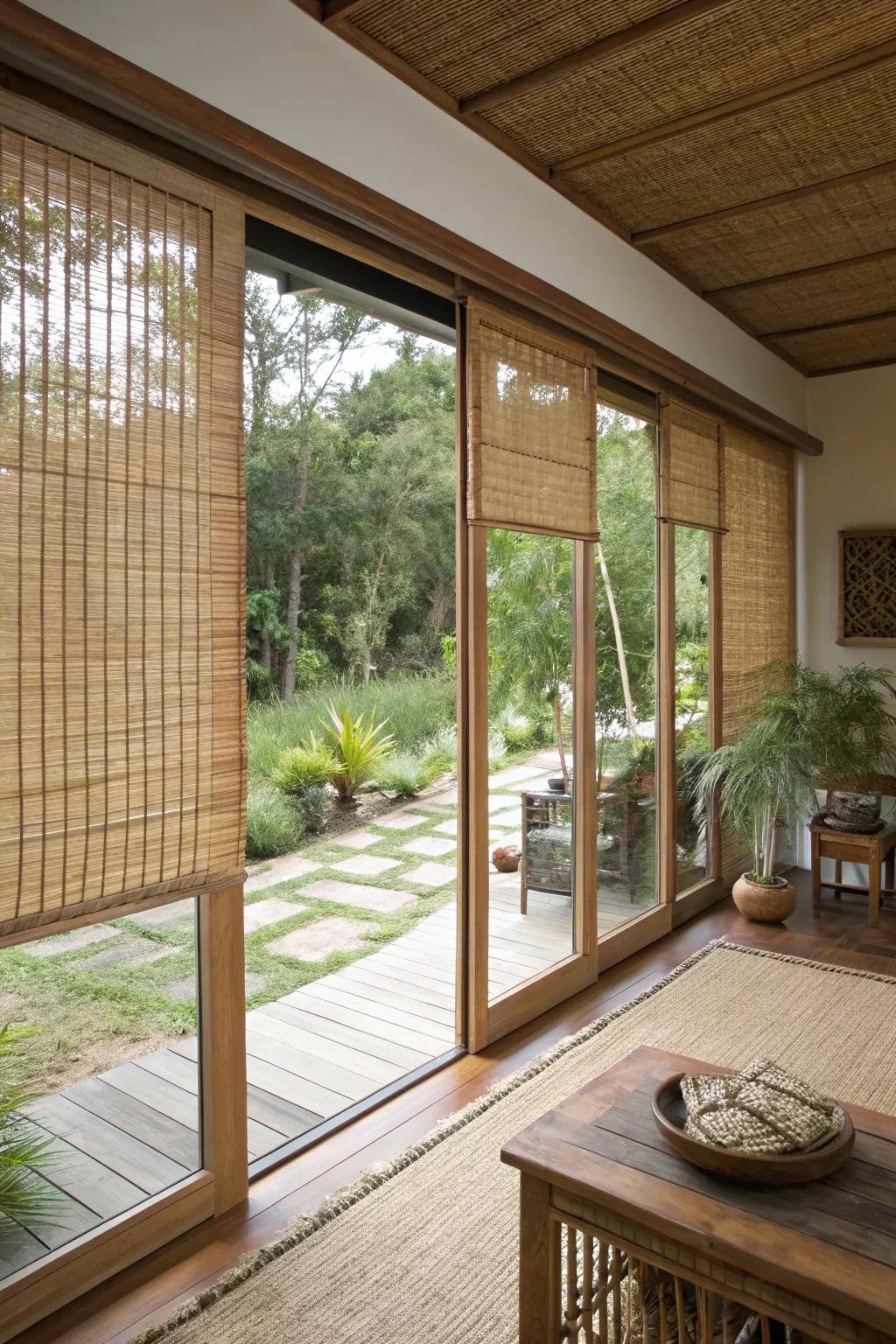 Woven wood shades delivering eco-friendly style and texture