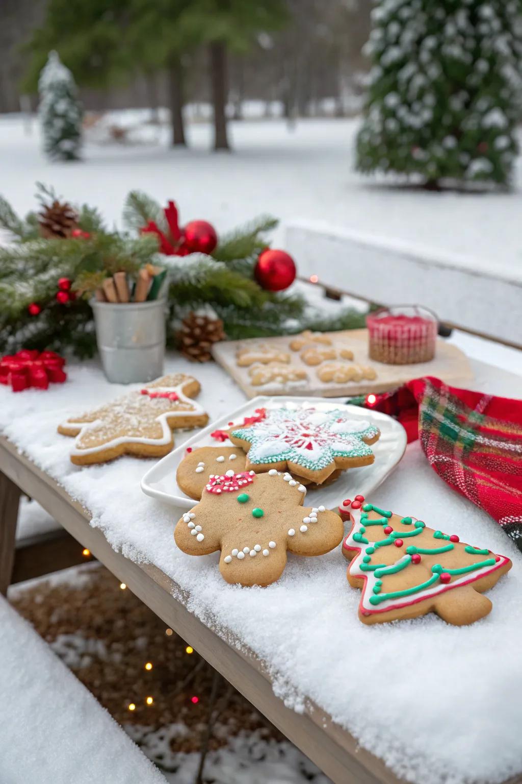 Gingerbread cookies are a sweet picnic treat.