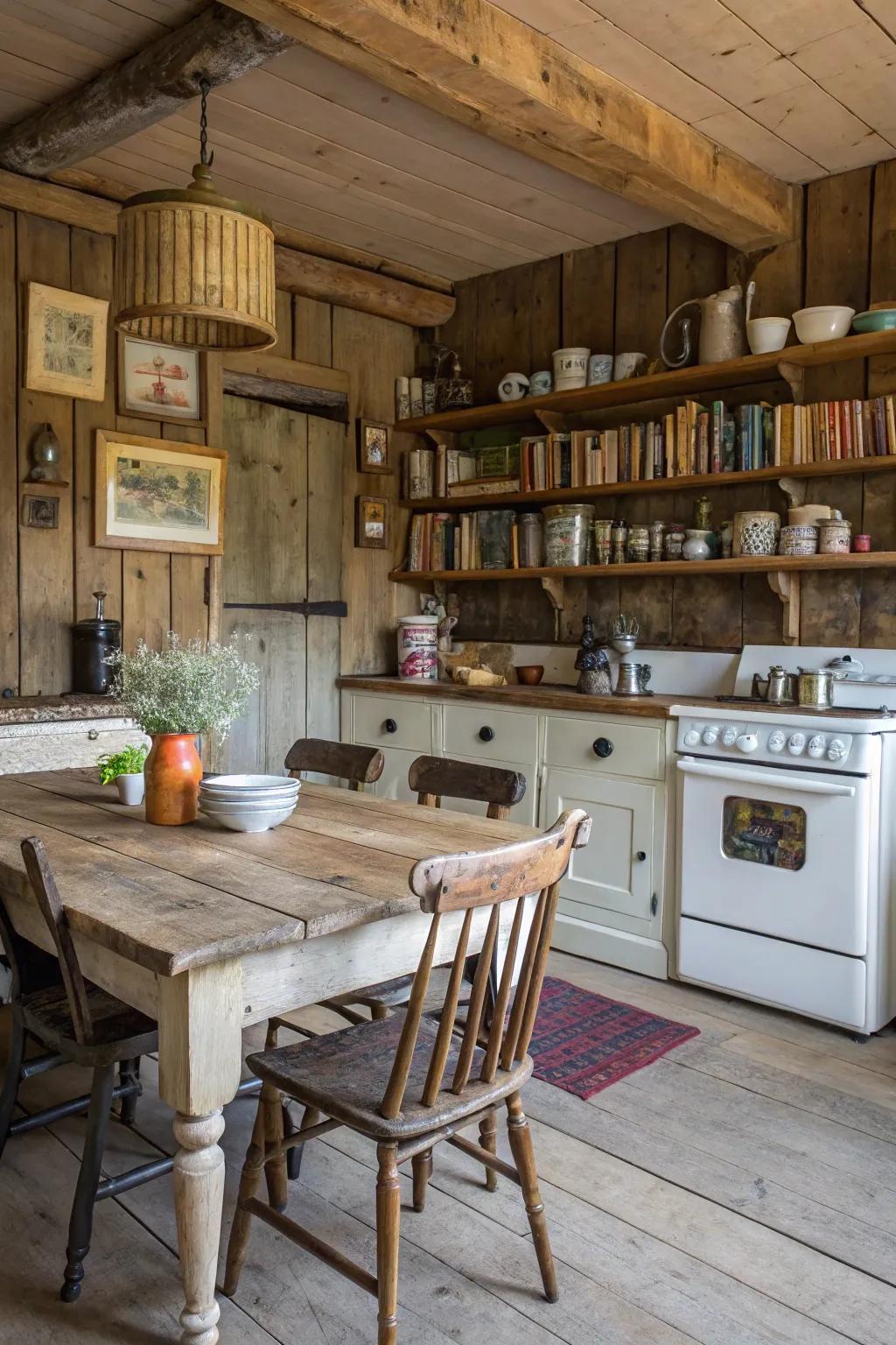 Reclaimed timber cladding infuses a rustic allure.
