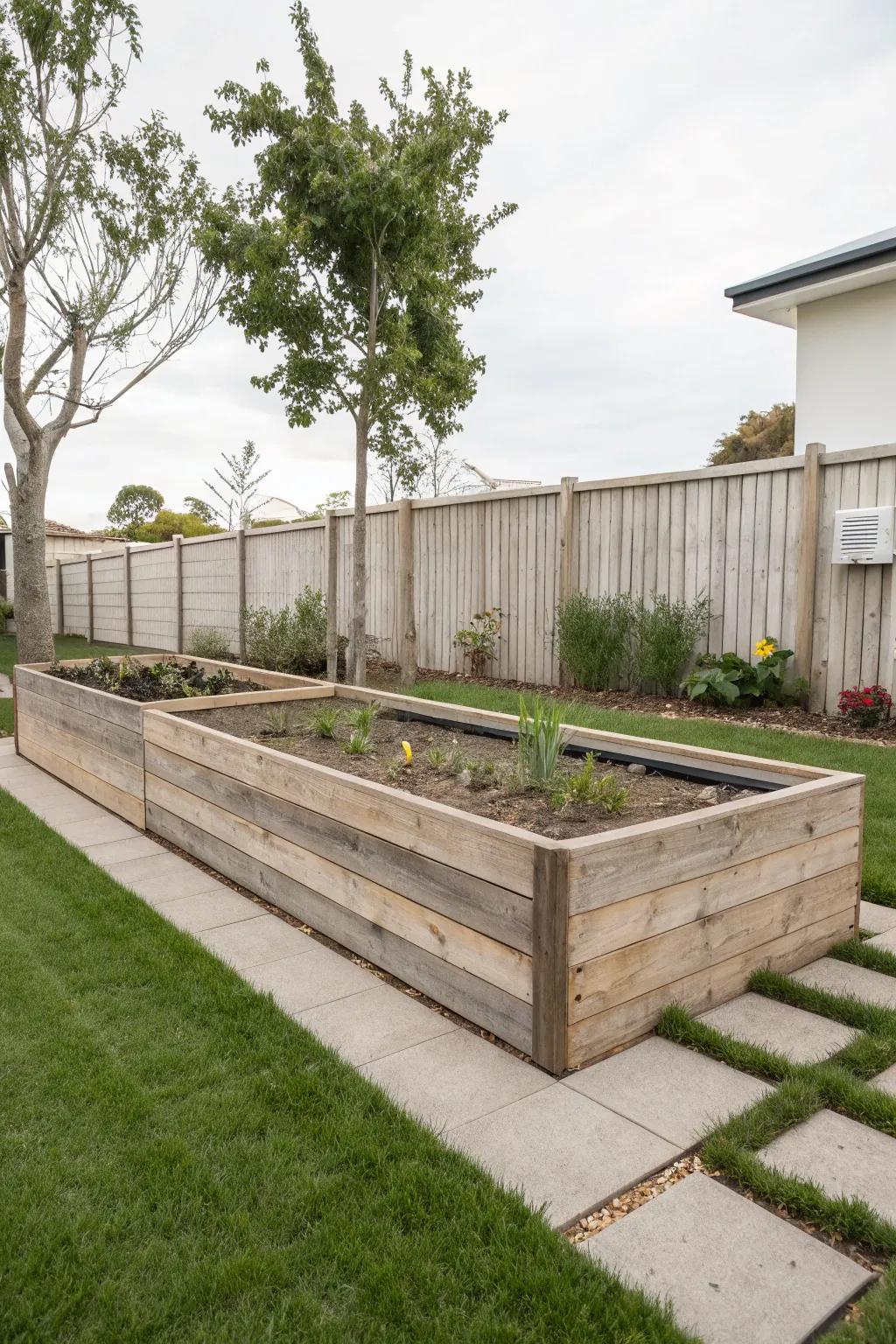 Uncluttered outlines contribute to a modern garden style.