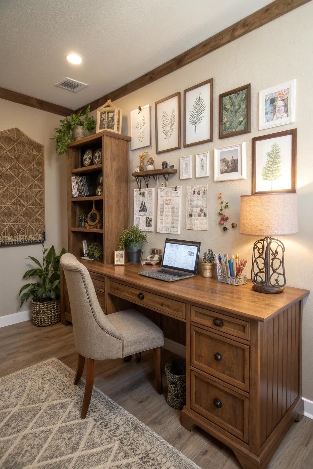 Having a themed workspace adds character and cohesion.