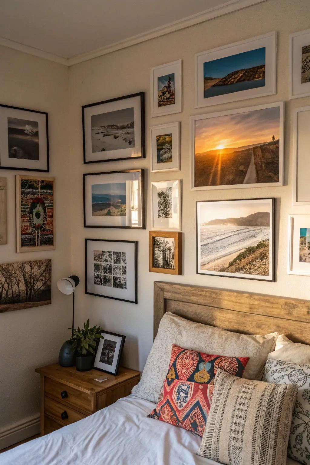 A picture display adds a personal and creative touch.