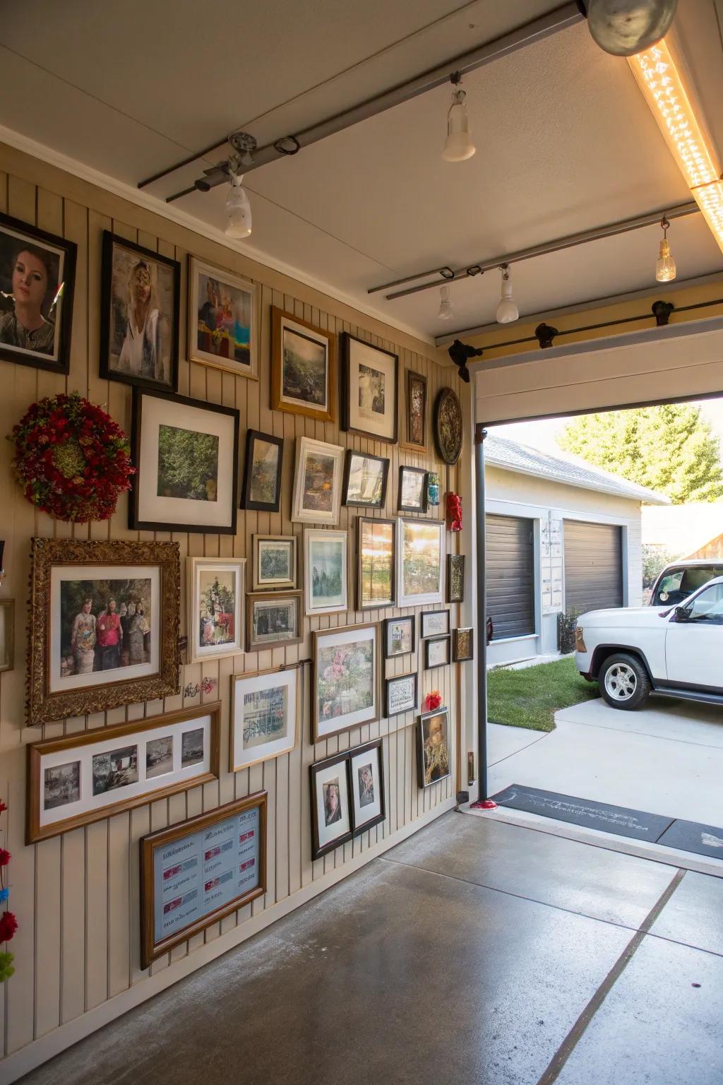 Personal accents give your garage a warm and inviting feel.
