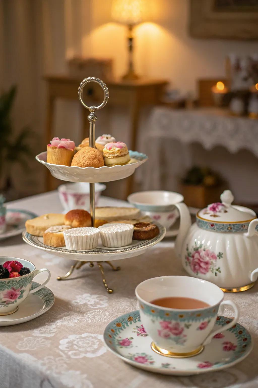 Host an enchanting classic tea get-together with graceful details.