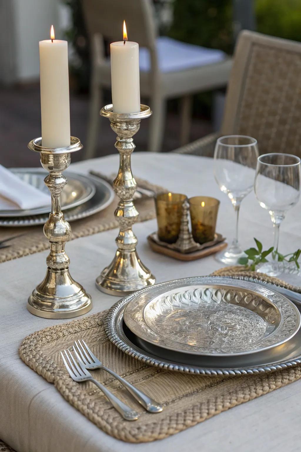 Shiny elements for an elegant winter style