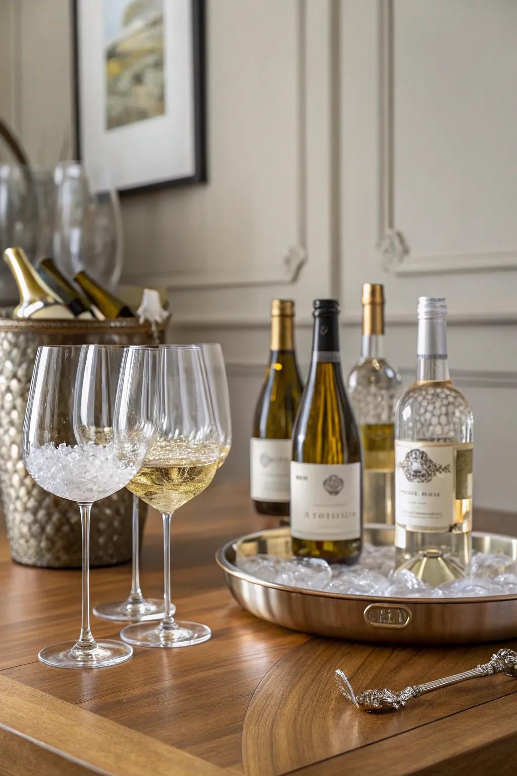 A white wine tasting that adds a touch of sophistication to the event.