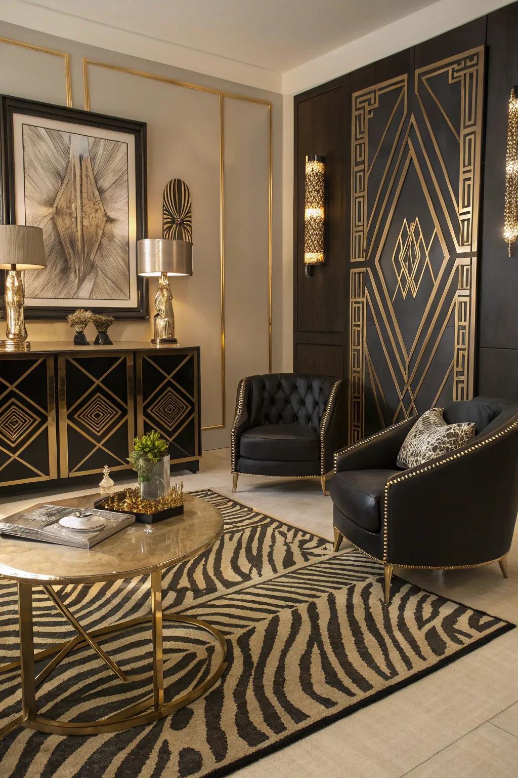 Fauna patterns incorporating an exotic element to the decor.