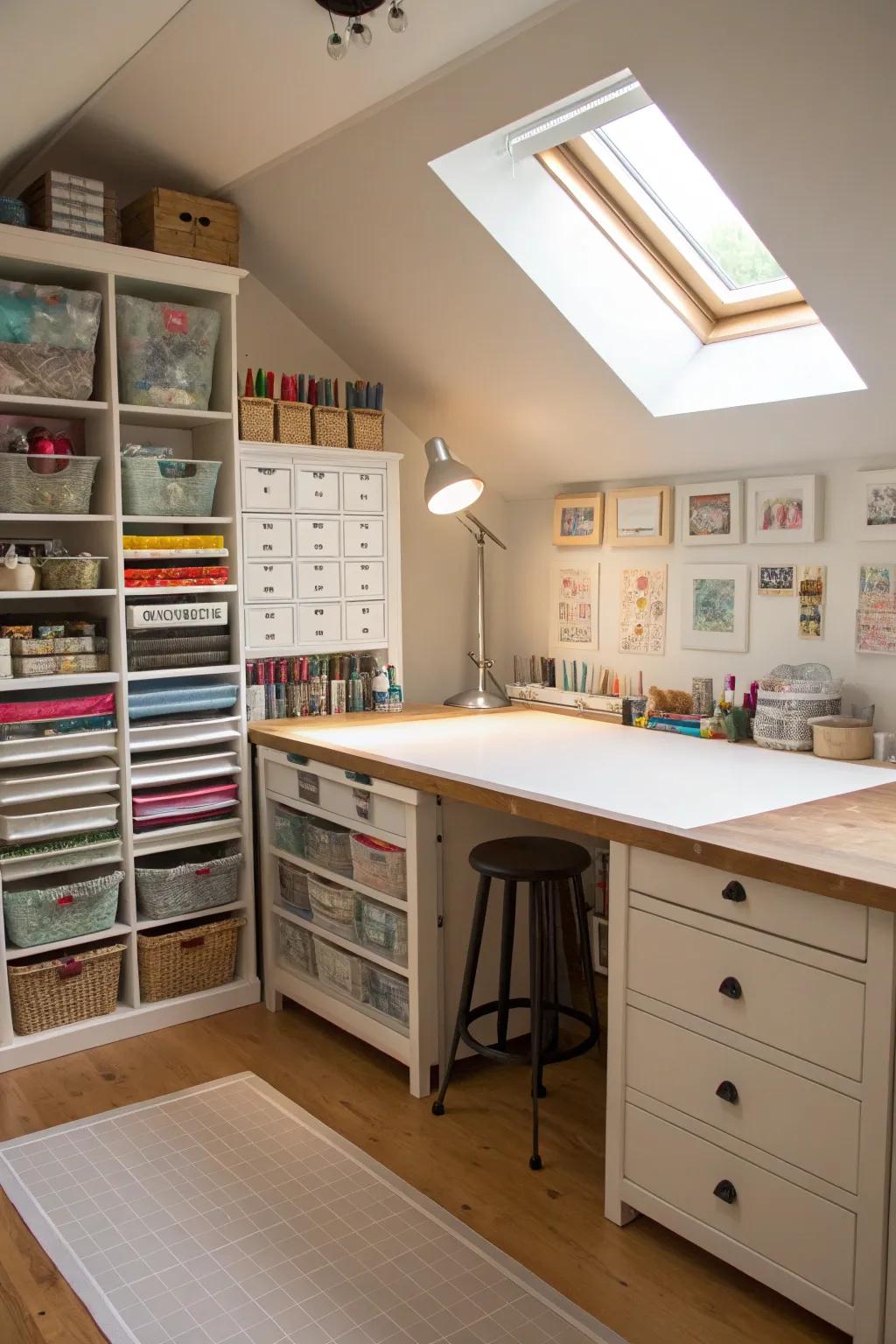 A dedicated location for crafting and artistic expression.