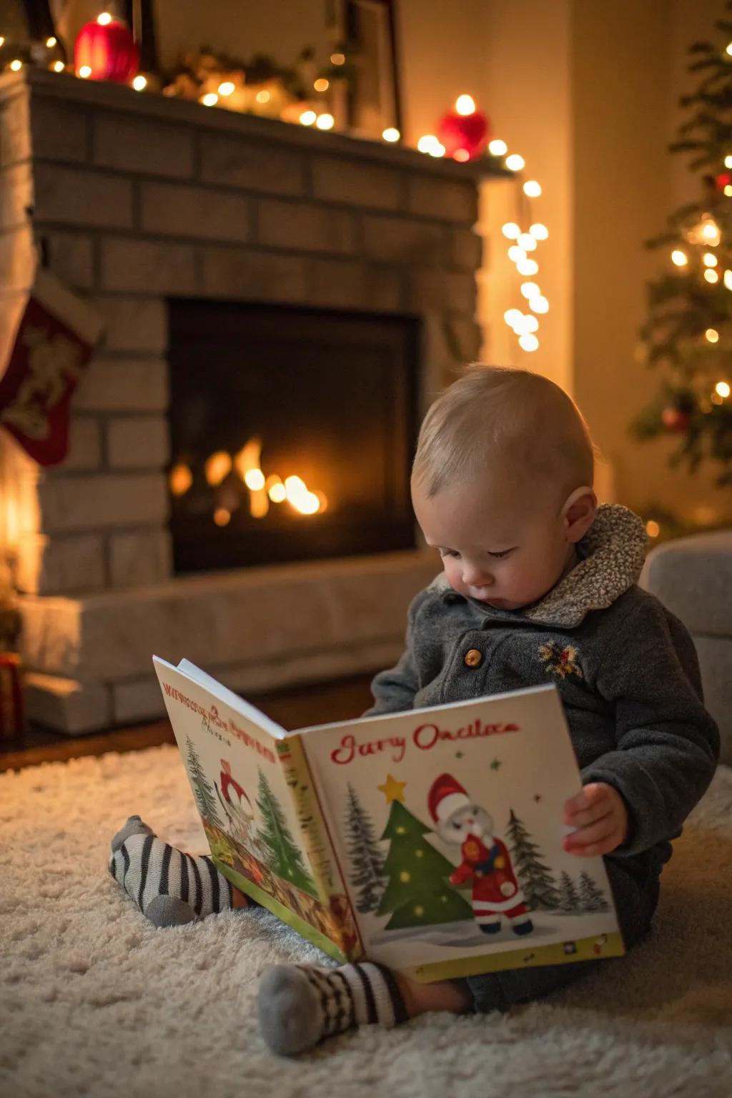 A snug perusing instance by the flame.