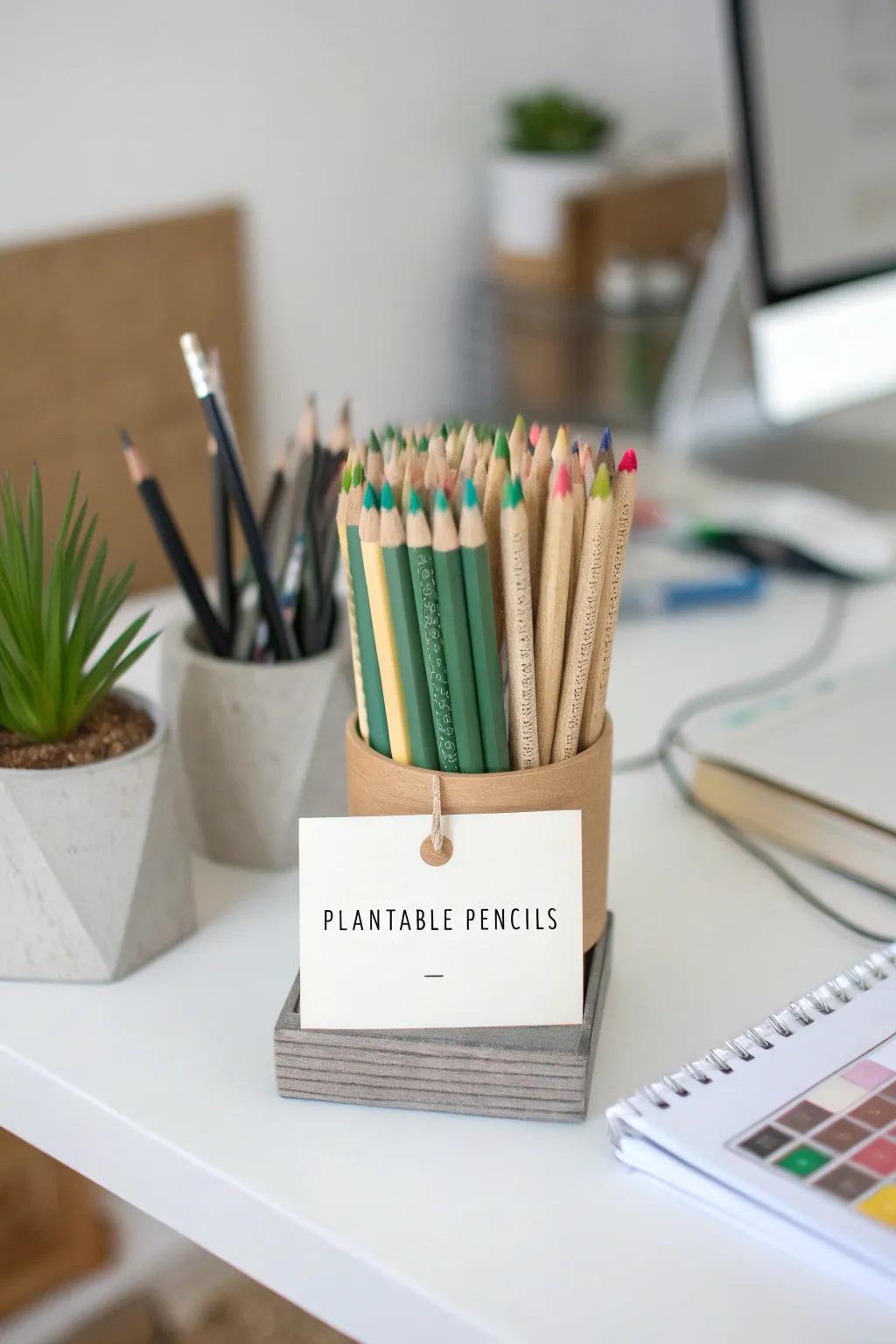 Plantable writing tools offer a green angle to celebration presents.