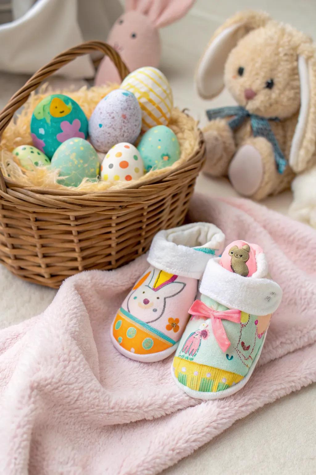 Footwear that adds warmth and style to your baby's first Easter.