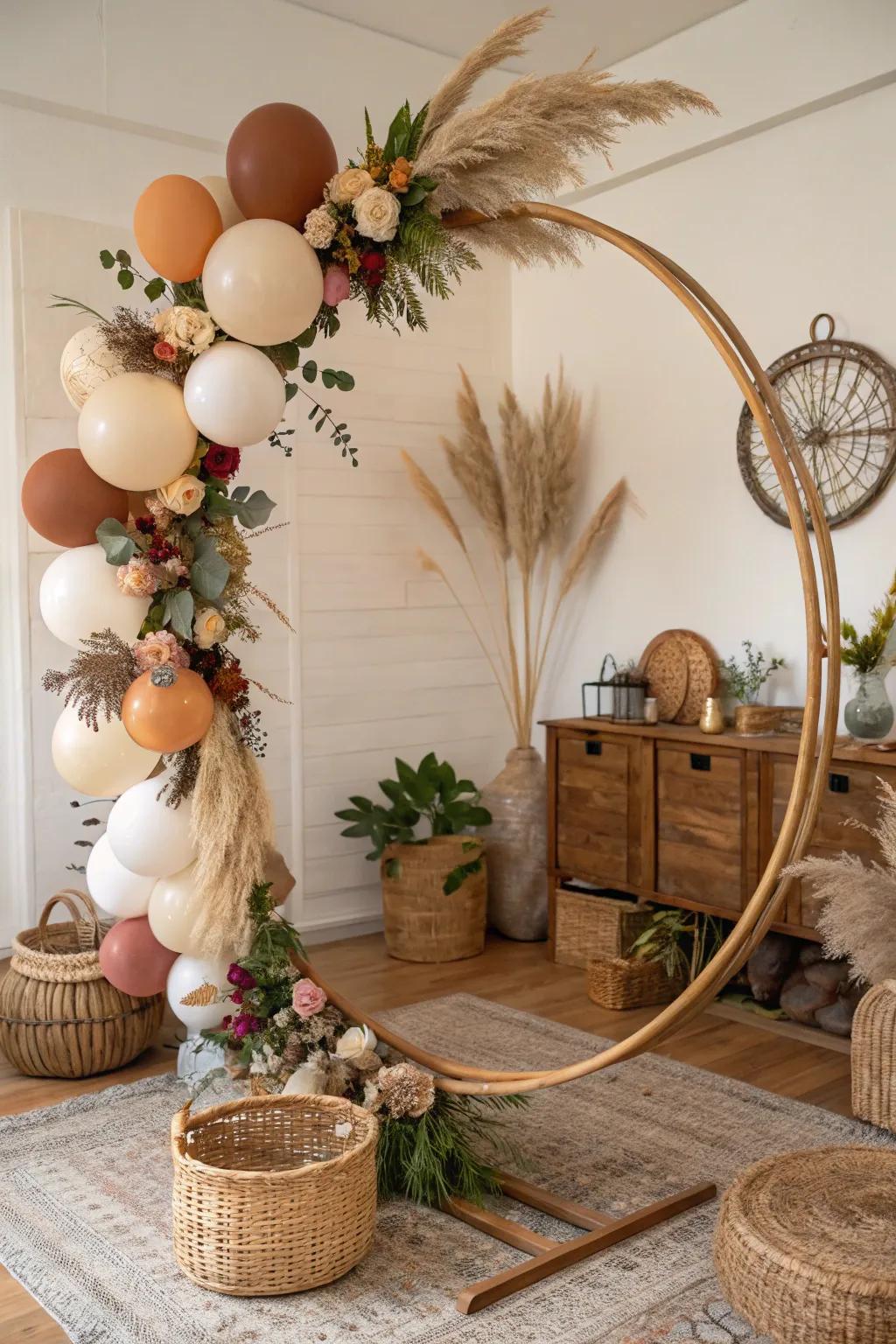 Earthy tones and textures make a bohemian vibe.