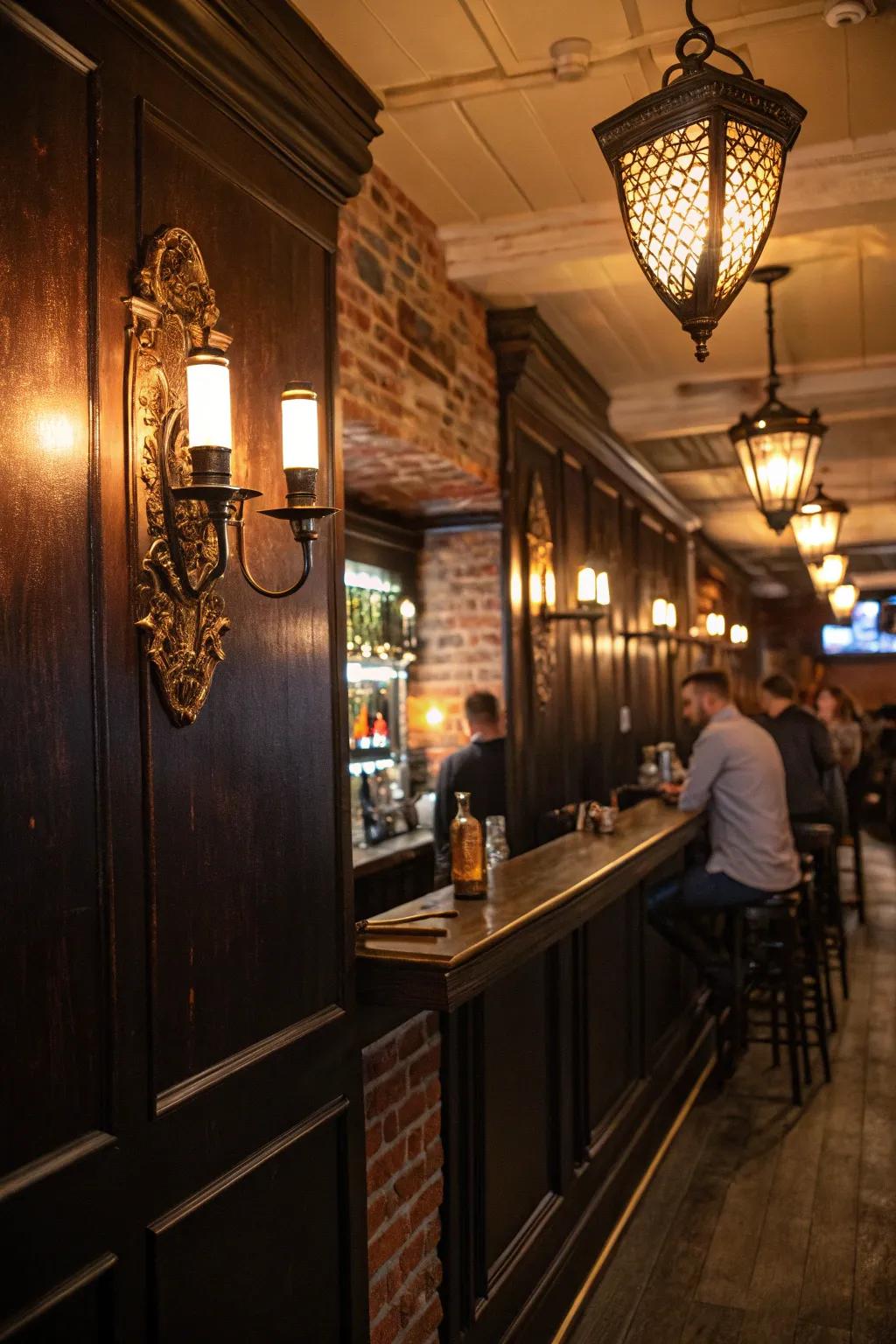 Retro sconces bring classic charm.