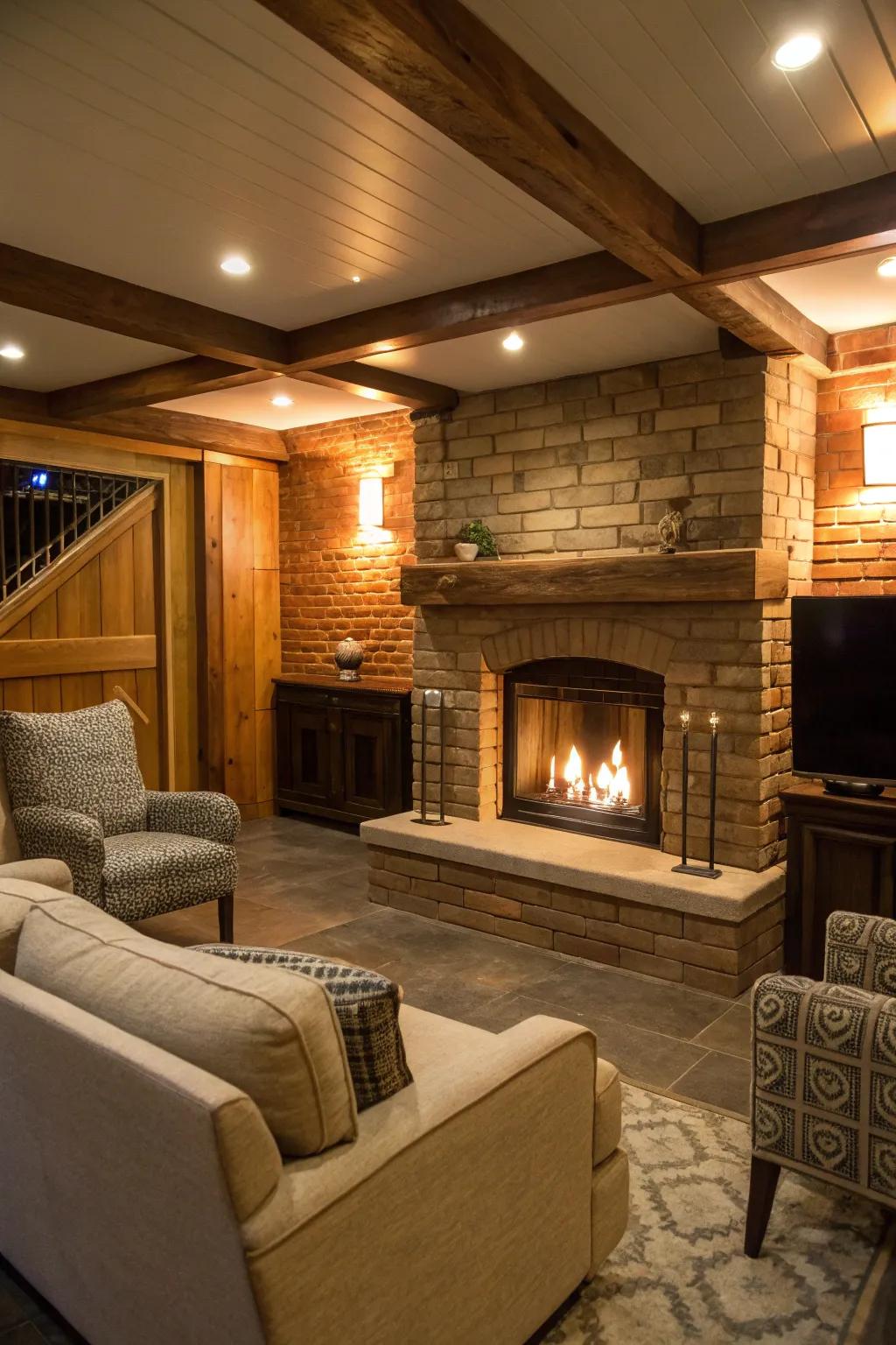 Feature lighting improves the ambiance.