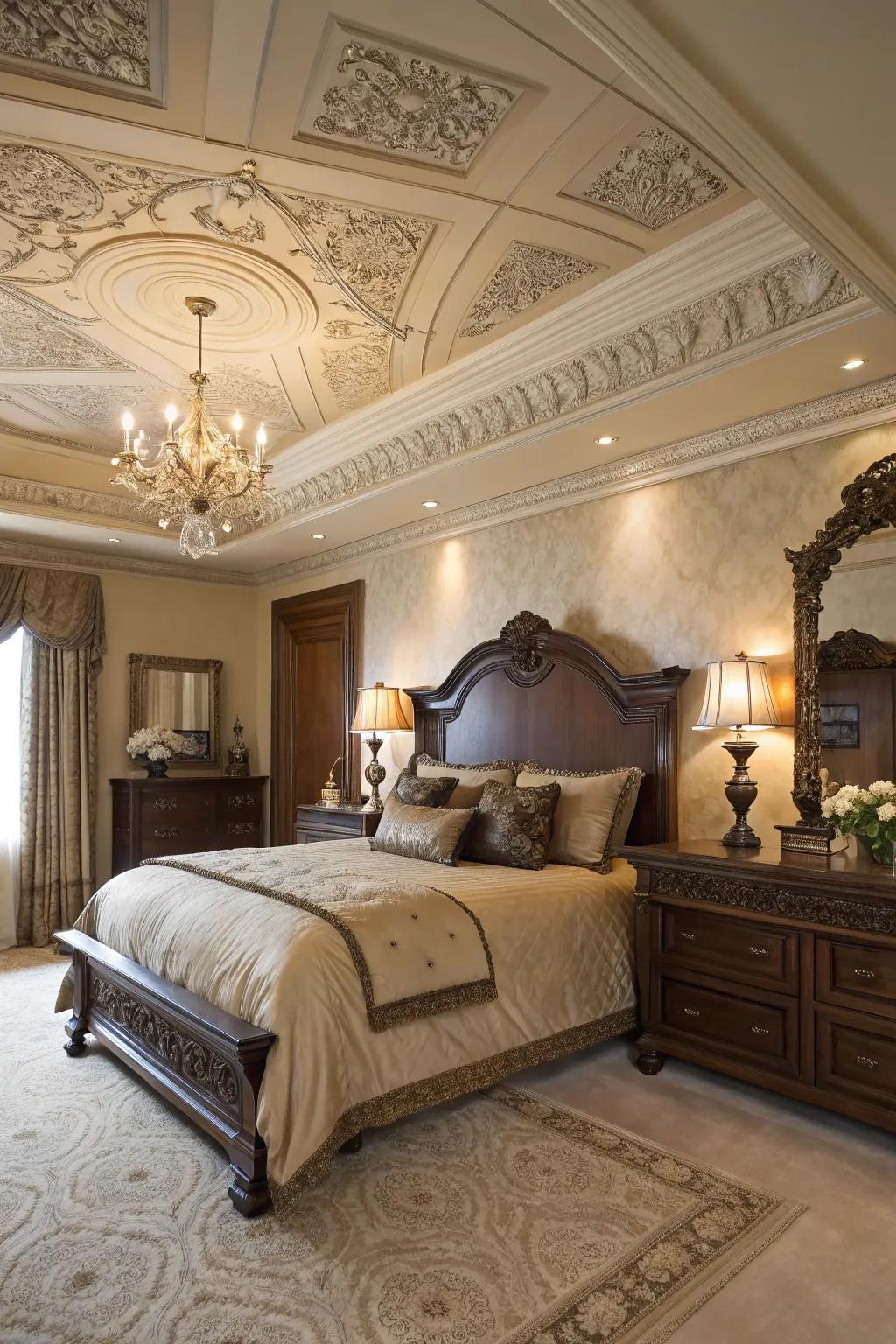 Evoke a sense of old-world charm with plasterwork ceilings.