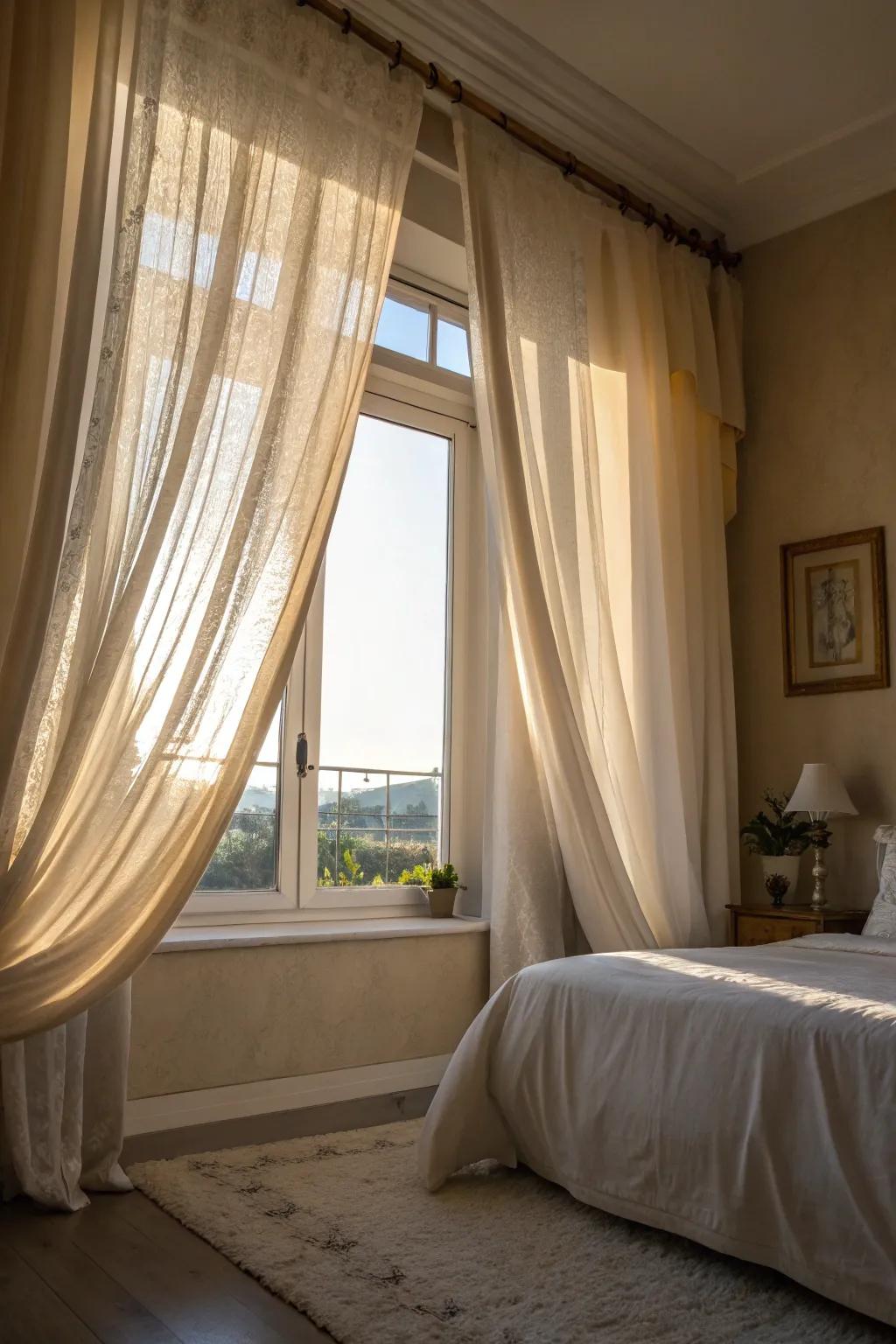 Curtains introduce elegance and sophistication to any area.
