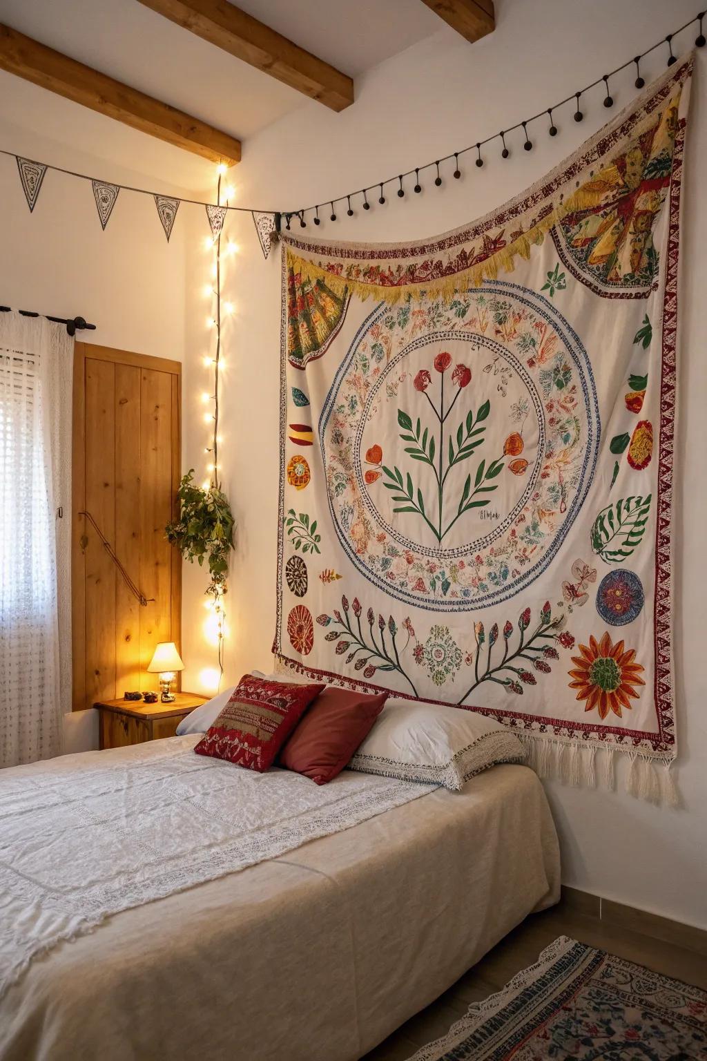 Add a personal touch with DIY wall hanging artistry.