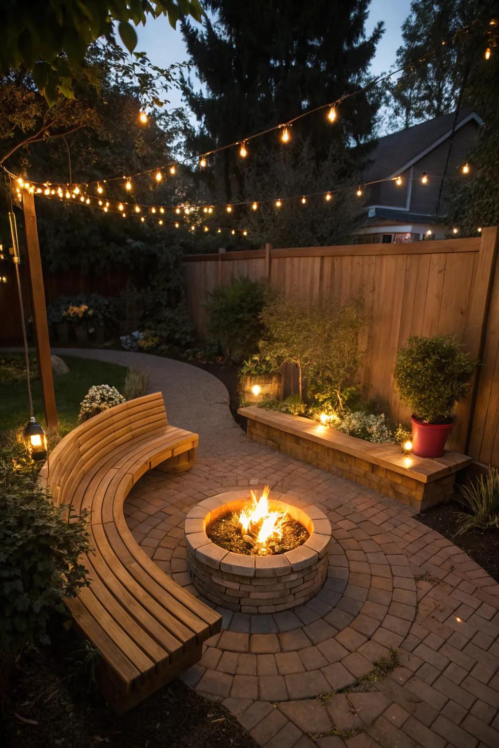 Curved benches offer comfortable and fashionable seating solutions.