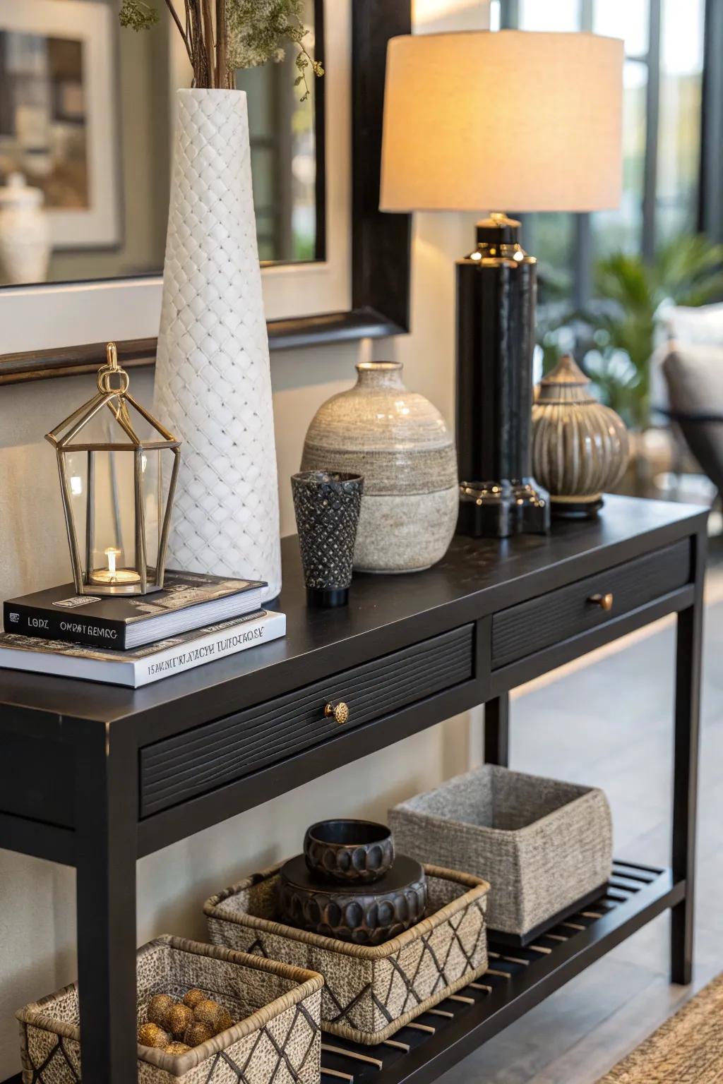 Varying heights create an engaging and dynamic display.