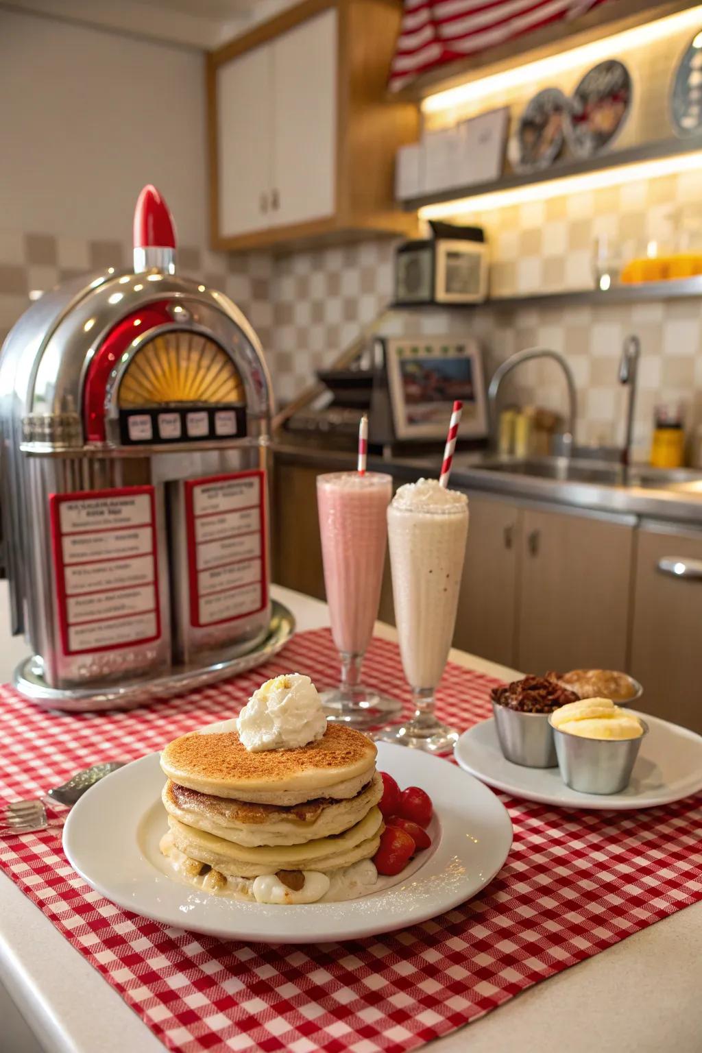 Step back in time with a retro diner delight.