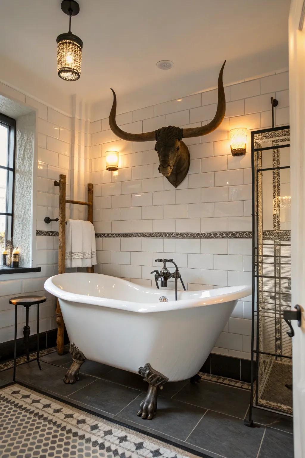 Include rustic attraction to your restroom.