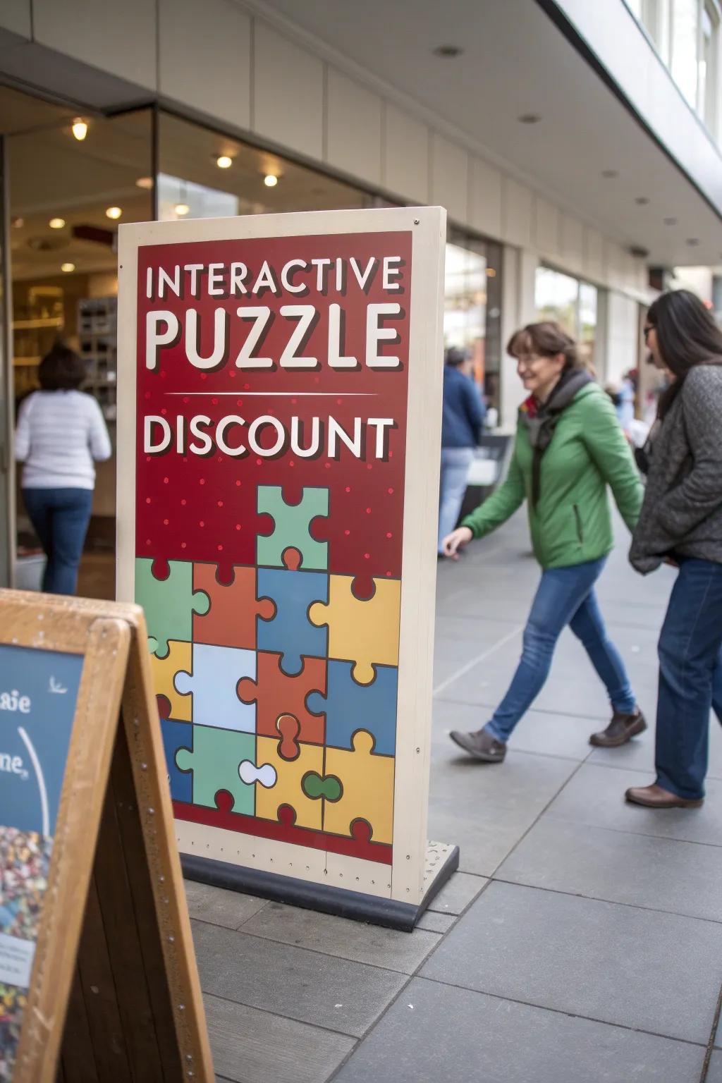 Puzzle signs engage and entertain, creating a lasting memory.