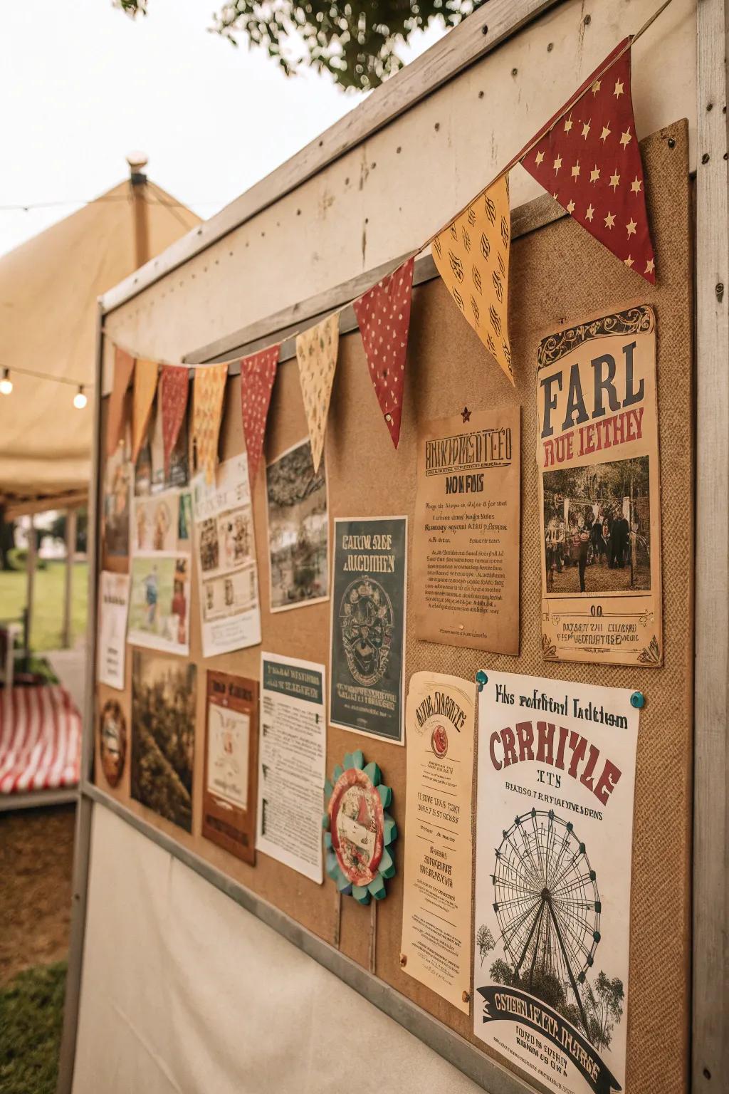 Vintage vibes on the board take viewers on a journey back in time to classic fairs.